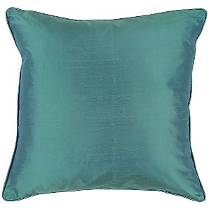 John Lewis Silk Cushion, Seafoam, One size