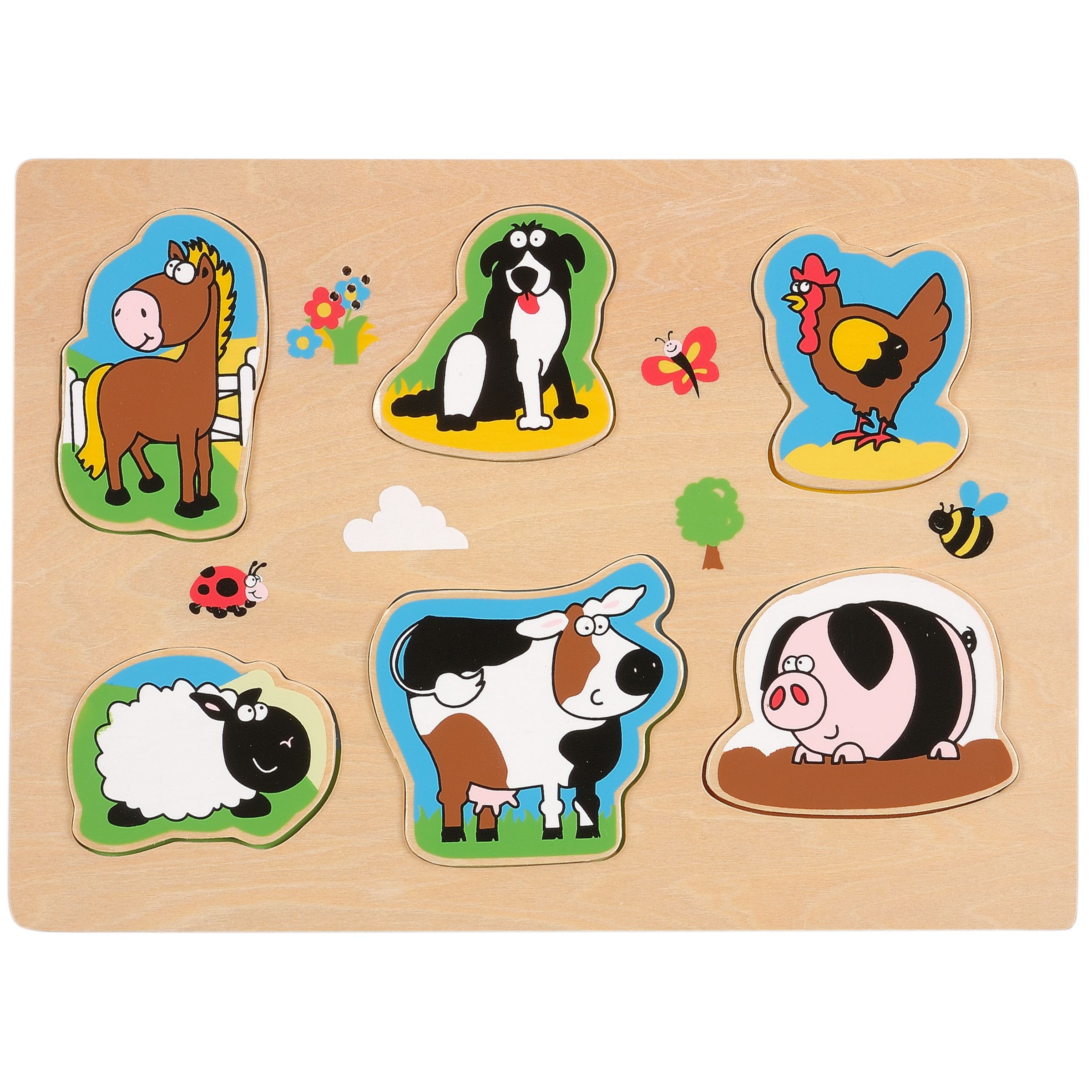 John Lewis Farm Peg Puzzle With Sounds