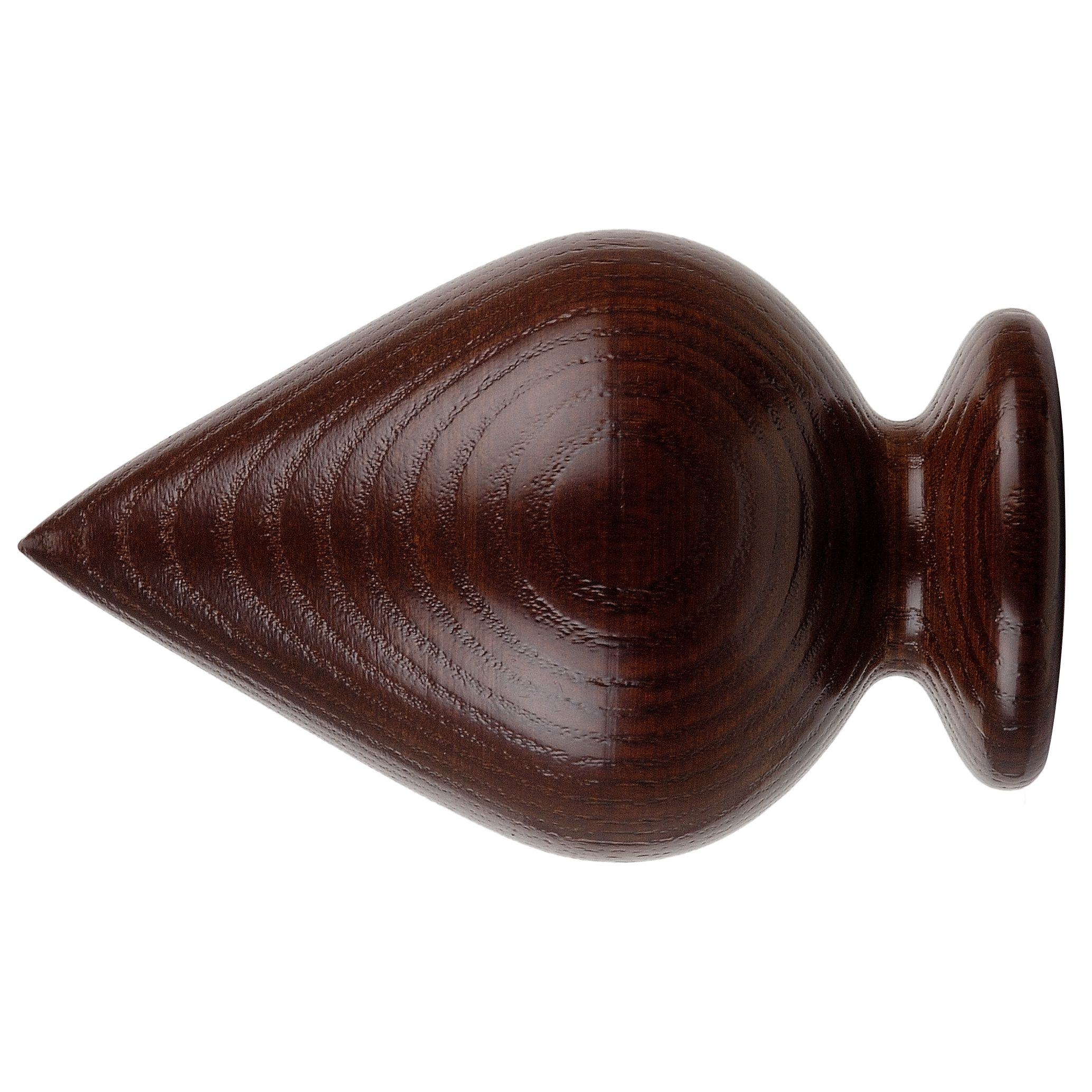 Peardrop Finial, Ash Walnut, 35mm