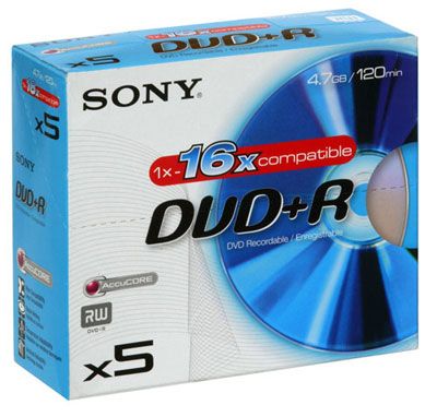 Sony DVDR Discs 5DPR120A Pack of 5