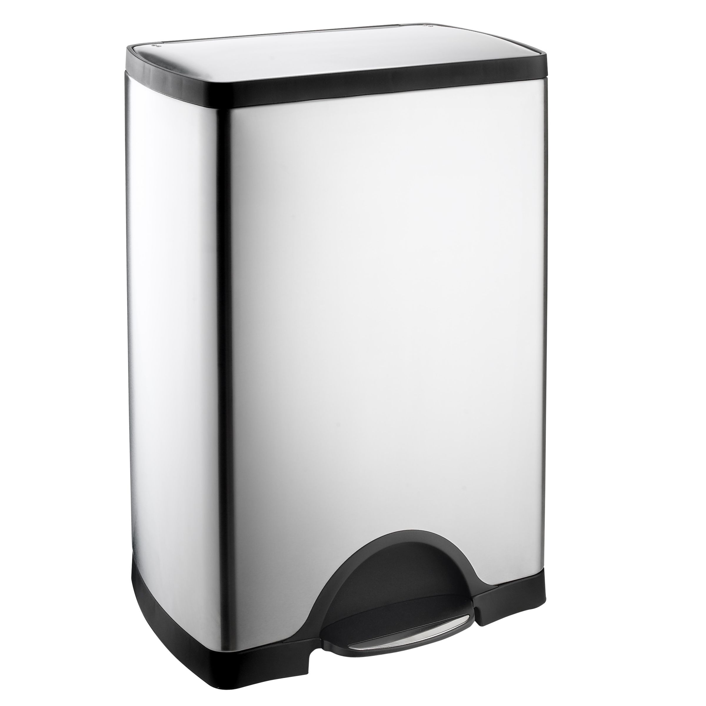 Simplehuman Rectangular Pedal Bin, Brushed Steel, 50L