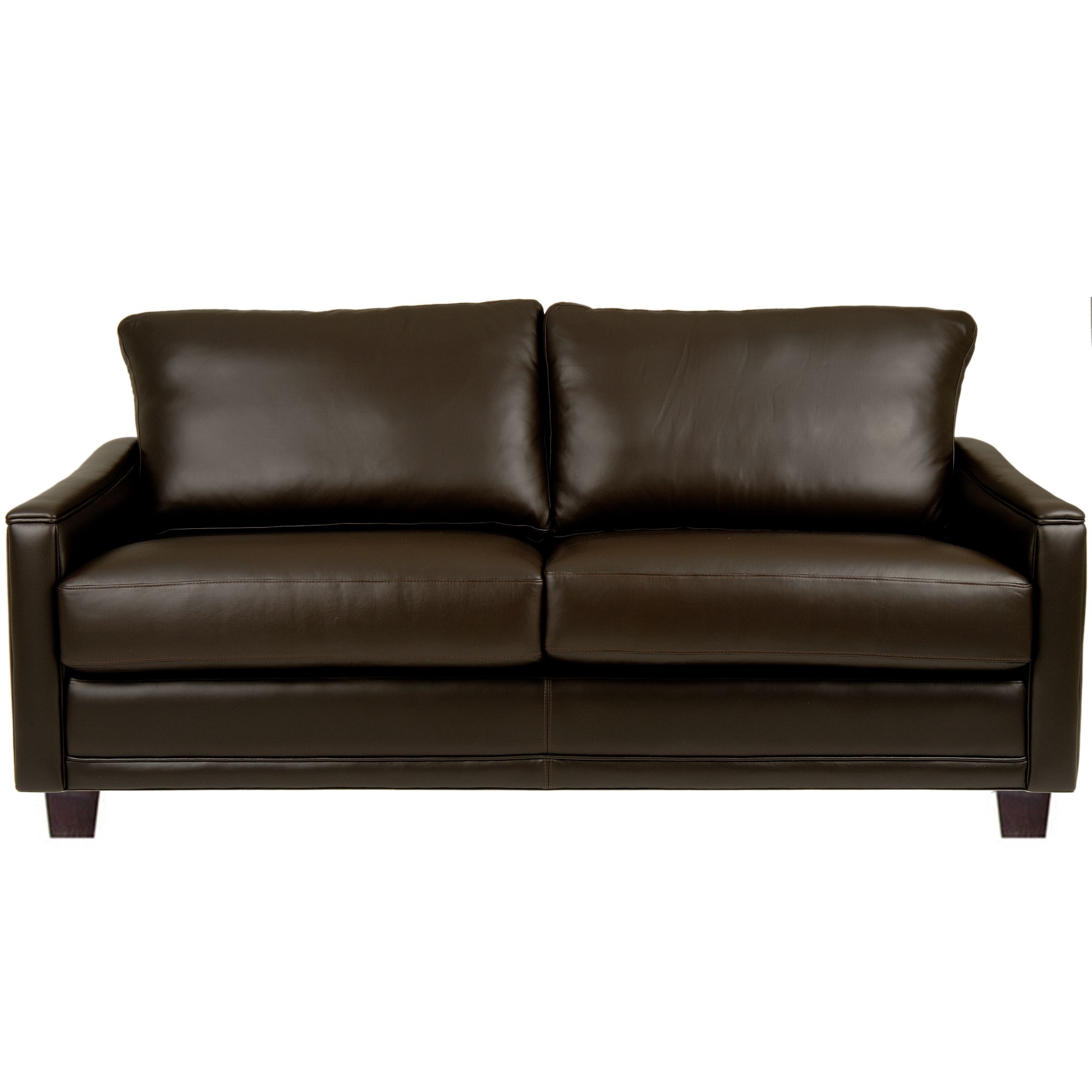 John Lewis Ophelia Medium Leather Sofa, Coffee Bean at John Lewis