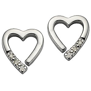 Hot Diamonds Just Add Love Open Heart Earrings, DE110