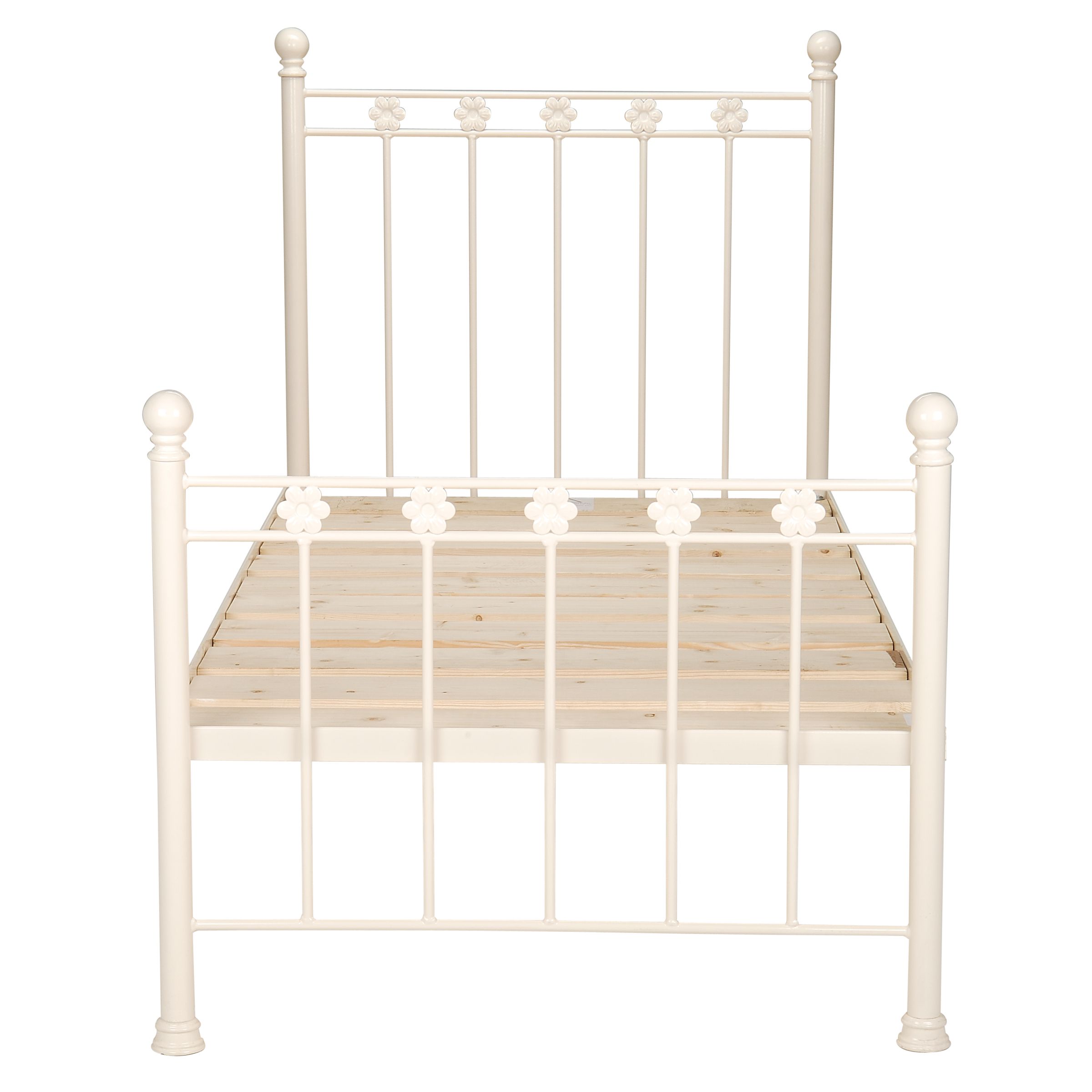 John Lewis Daisy Wrought Iron Bedstead, Cream