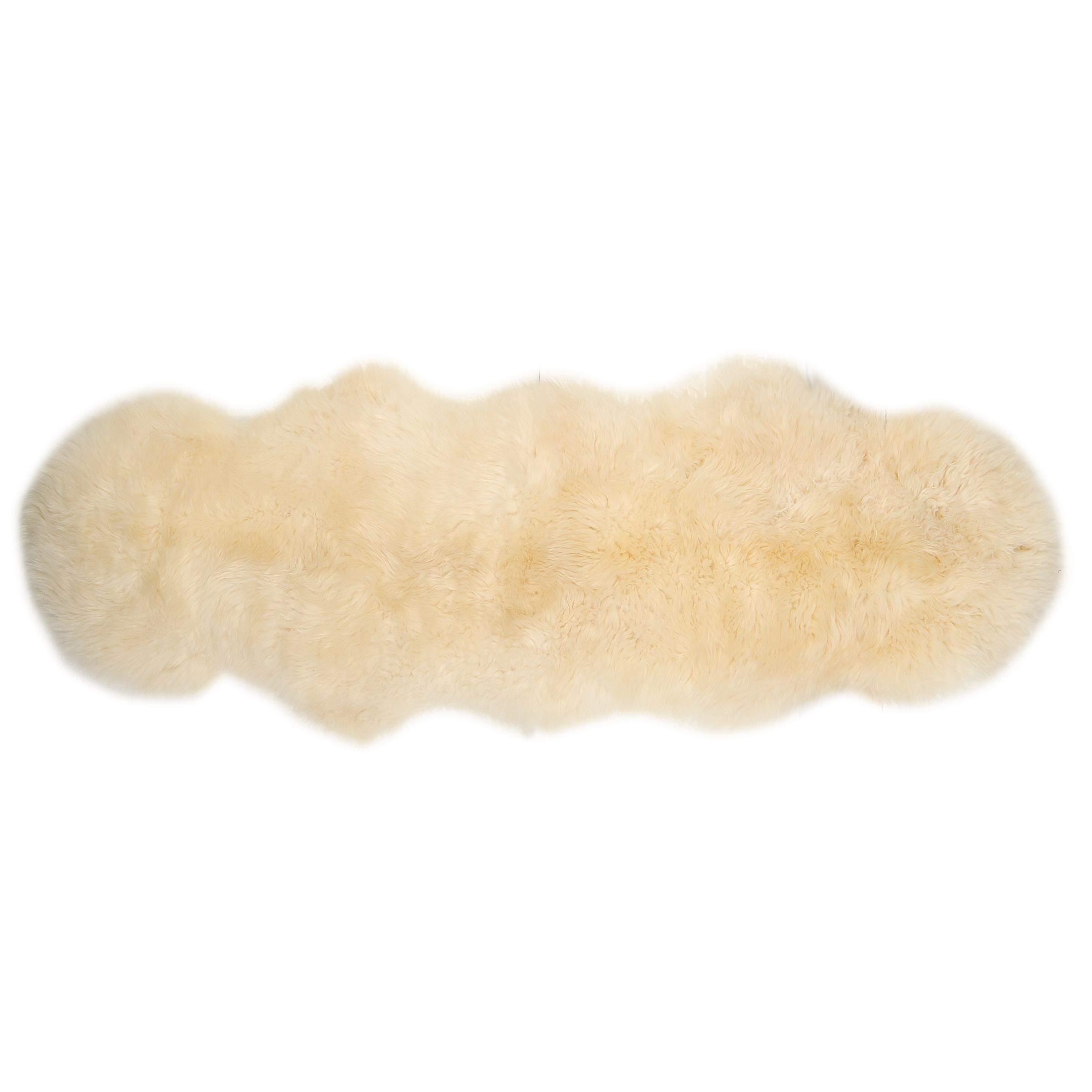 Sheepskin Rug Ivory Double L184cm x W76cm