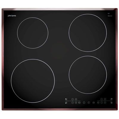 John Lewis JLBIIH603 Ceramic Induction Hob, Black at John Lewis