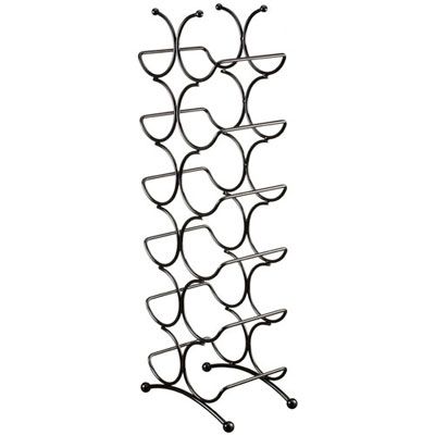 John Lewis 12 Bottle Wine Rack, Black