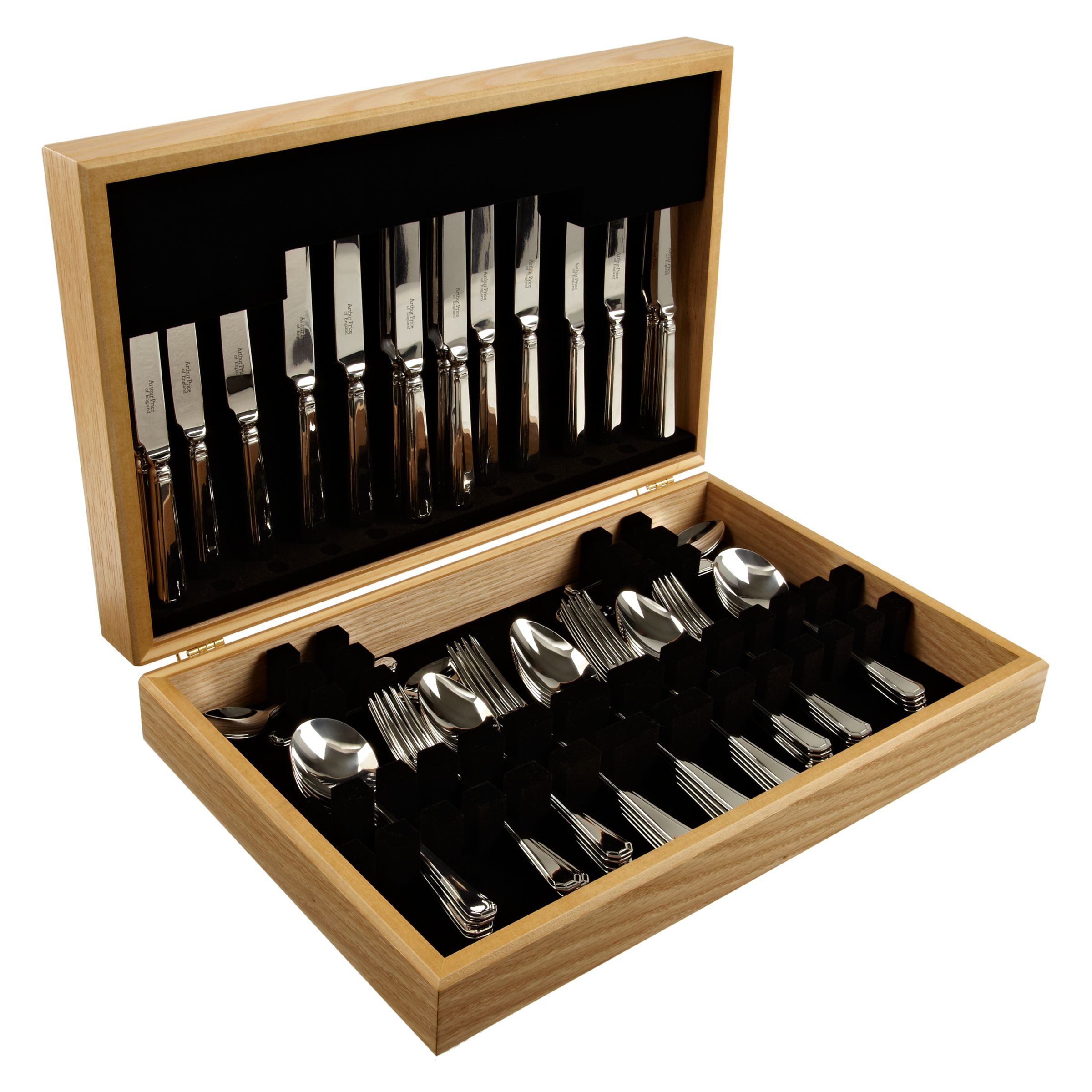 Arthur Price Grecian Cutlery Canteen, Stainless Steel, 60-Piece at John Lewis
