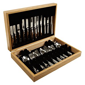 Grecian Cutlery Canteen, Stainless Steel, 60-Piece
