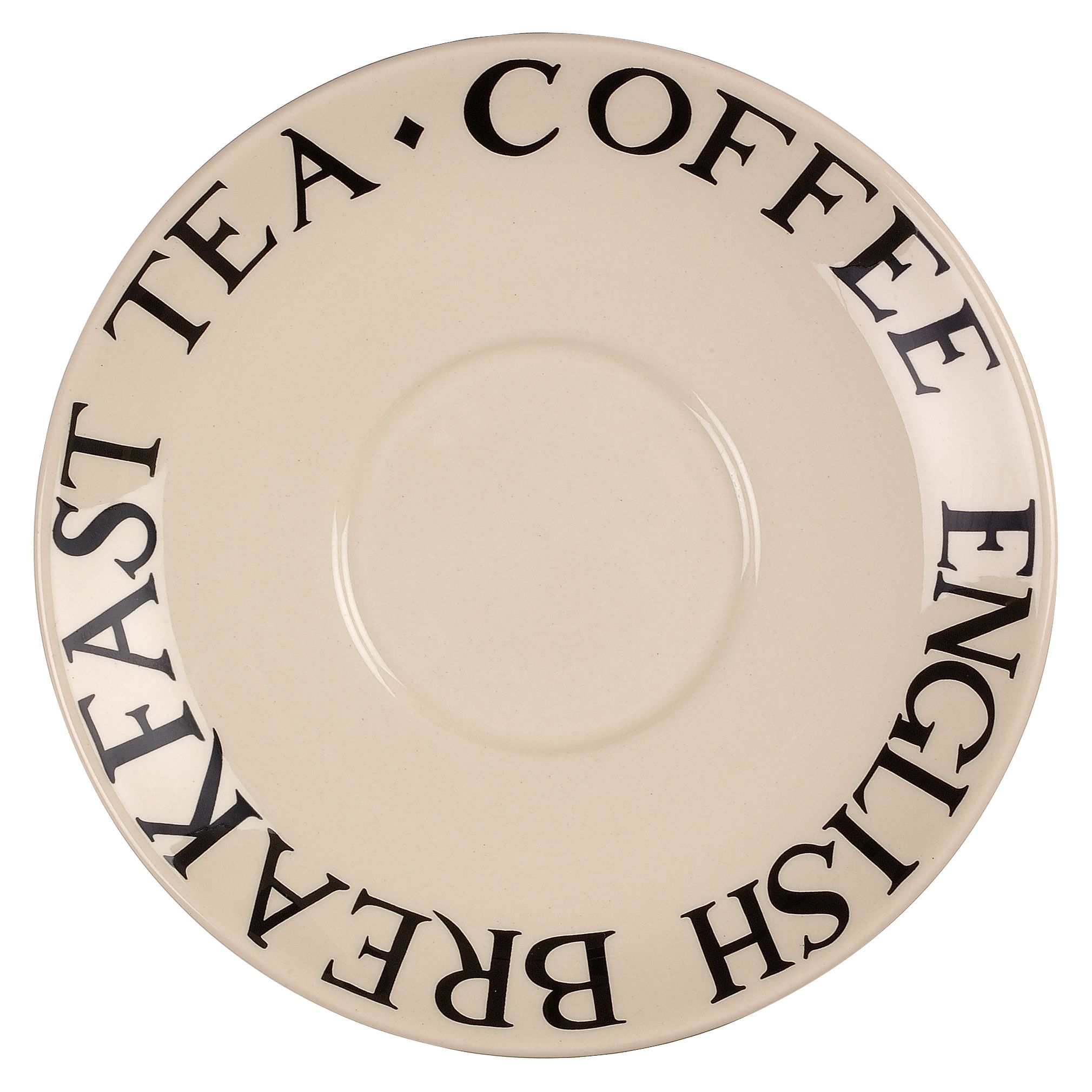 Emma Bridgewater Black Toast, Tea Saucer