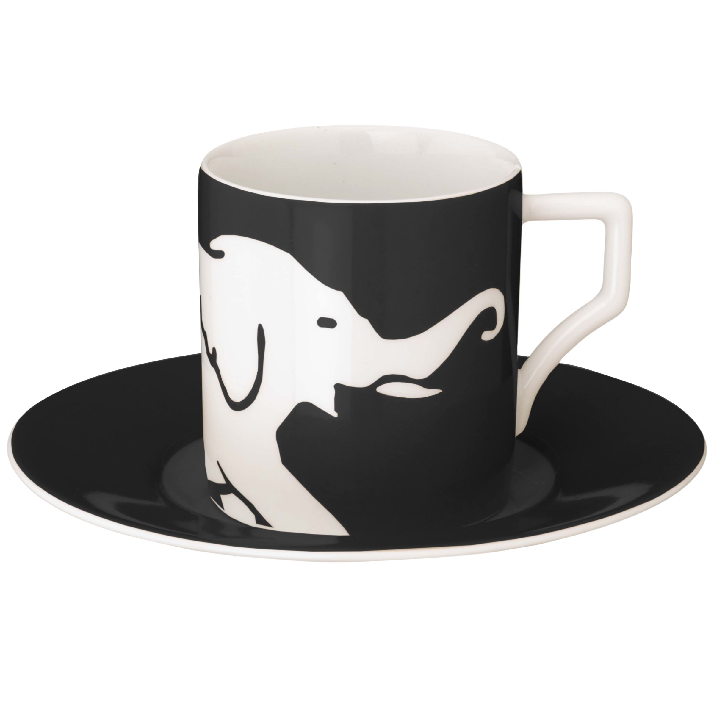 Andrew Martin Grand Hotel, Jumbo, Black, Coffee Cup and Saucer