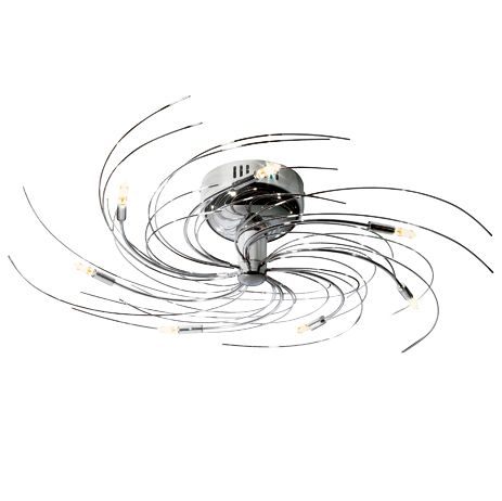 Swirl Ceiling Light, 7 Arm