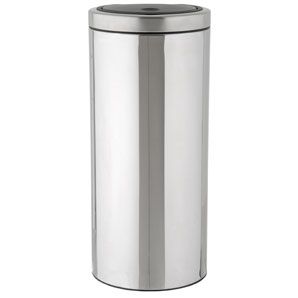 Soft Touch Bin, Chrome, 30L