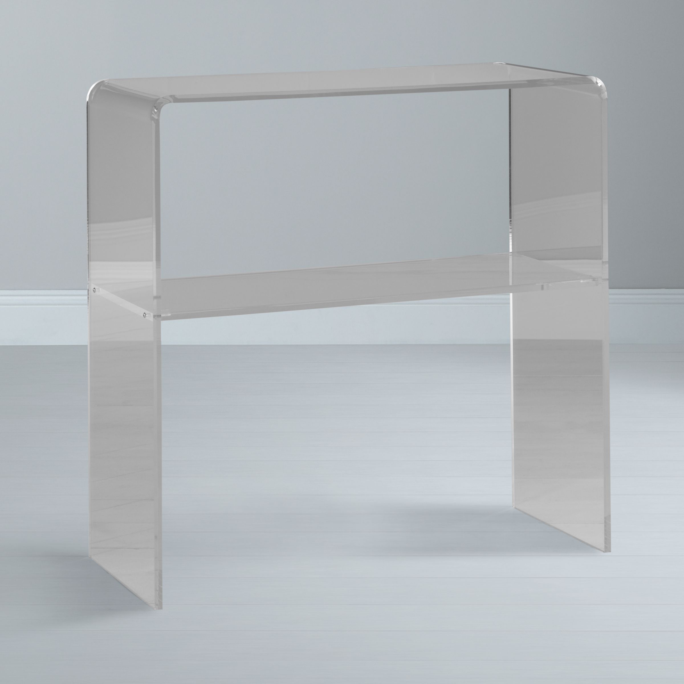 John Lewis Ice Console Table, Clear at John Lewis