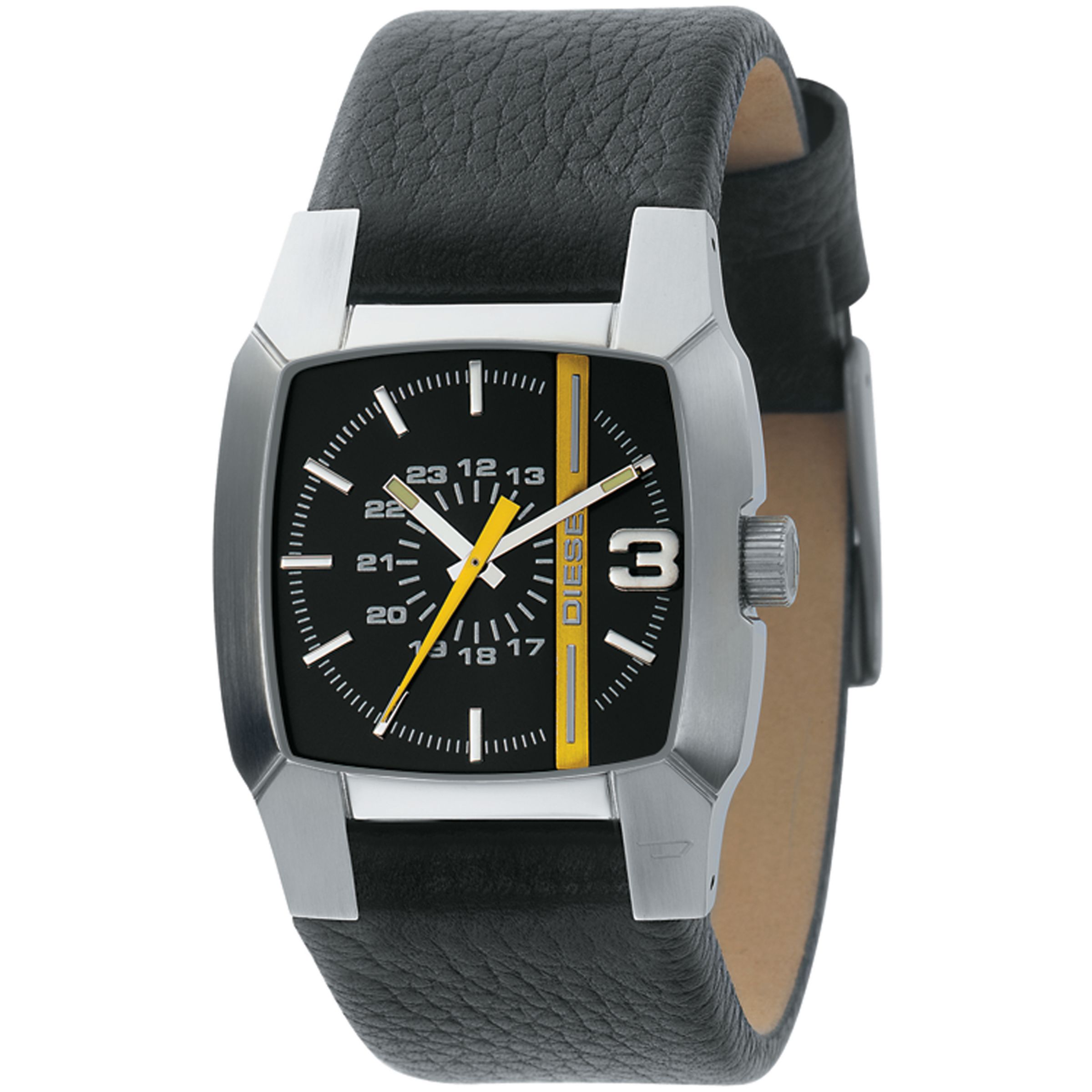 Diesel DZ1089 Black Leather Strap Mens Watch