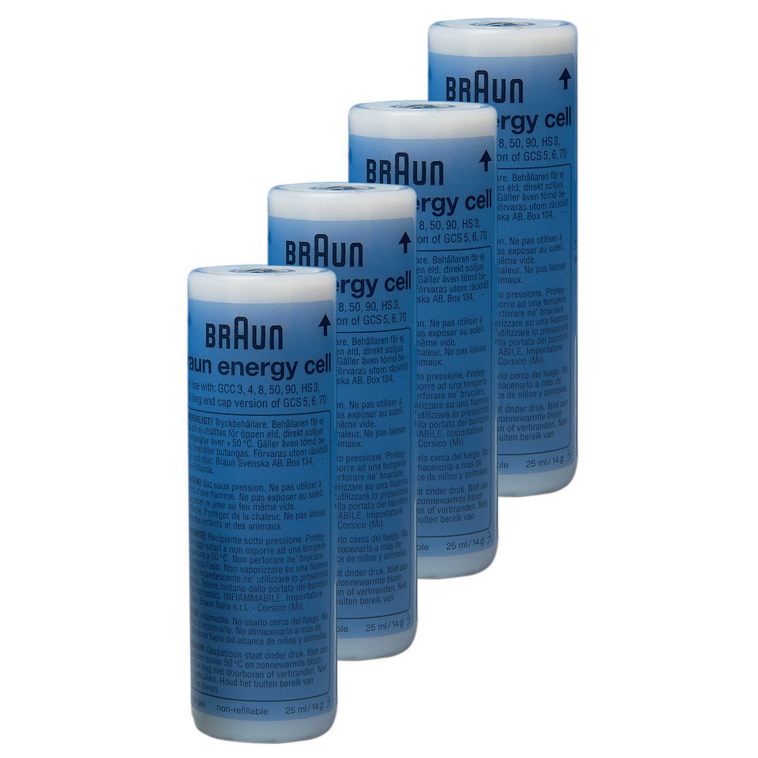 Braun CTI Gas Cartridges Pack of 4