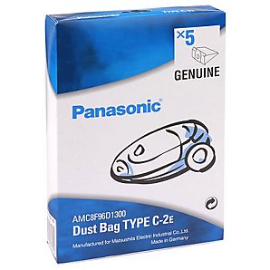 Panasonic Cylinder Vacuum Cleaner Bags, C-2E, Pack of 5