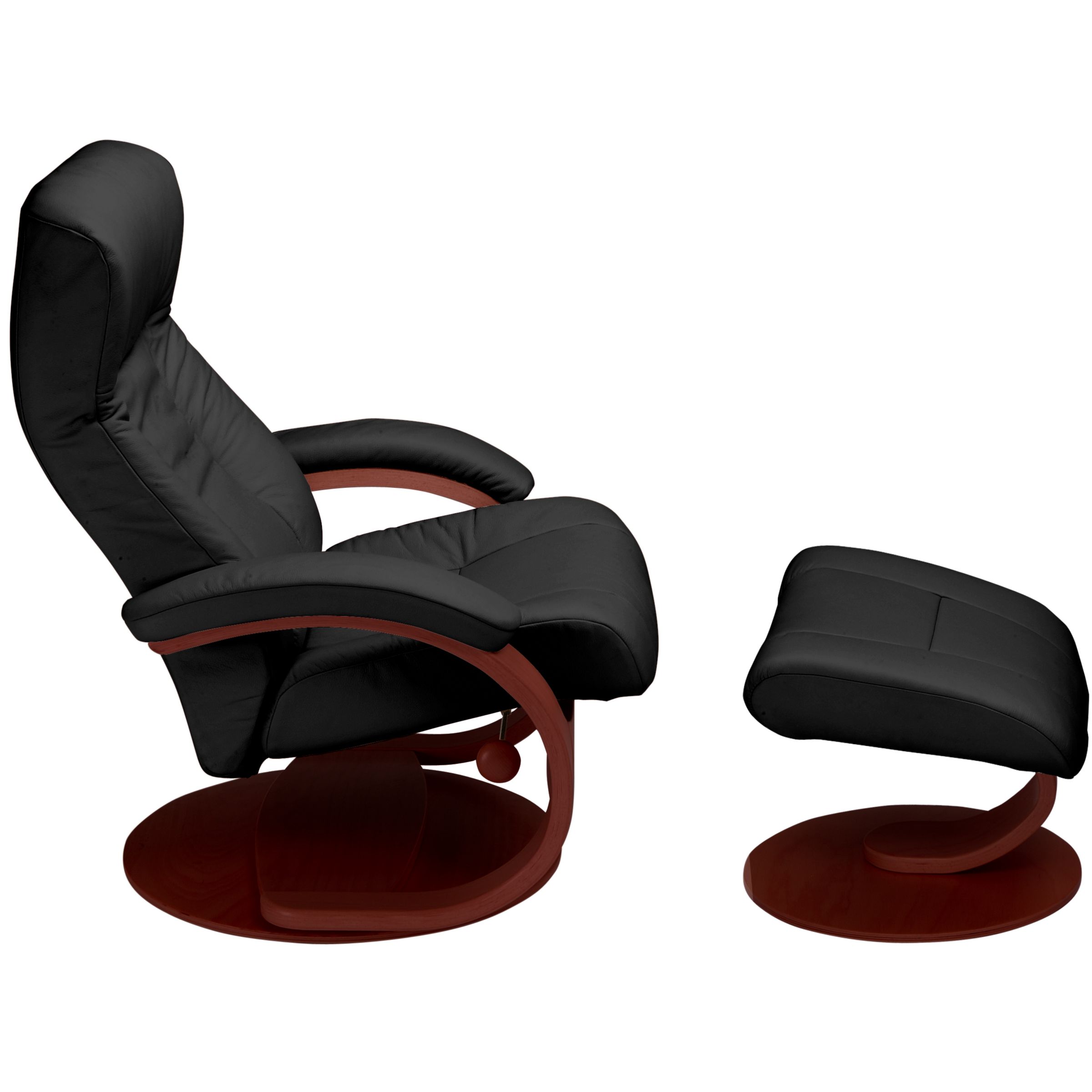 Unbranded Gemini Recliner and Footstool- Black