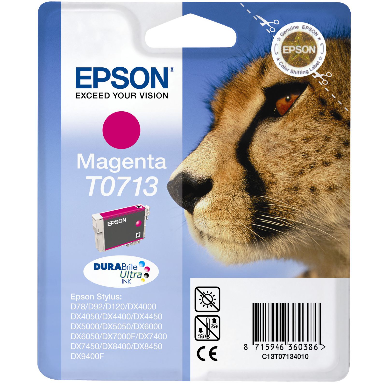 Epson Genuine Magenta Epson T0713 Ink Cartridge -