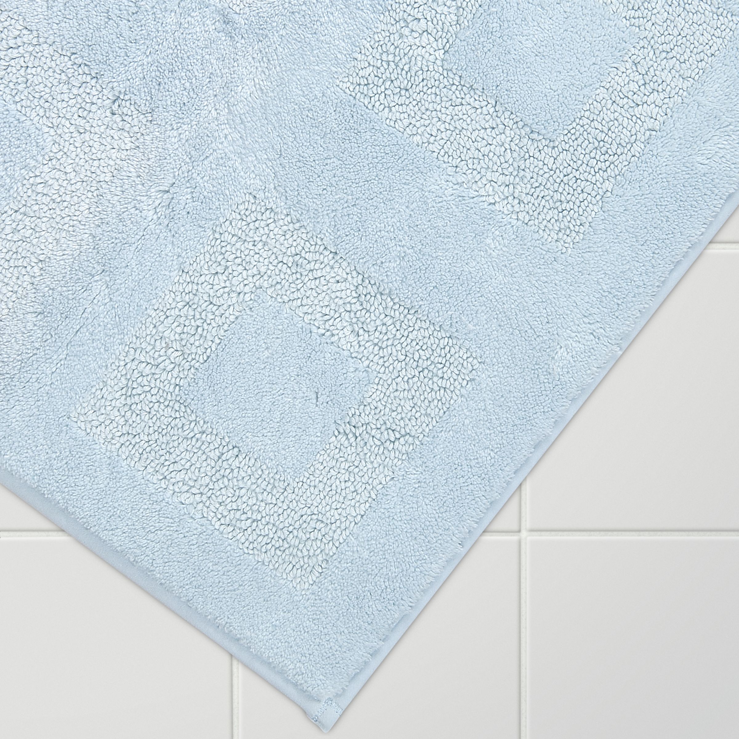 John Lewis Tufted Shower Mat, Duck Egg