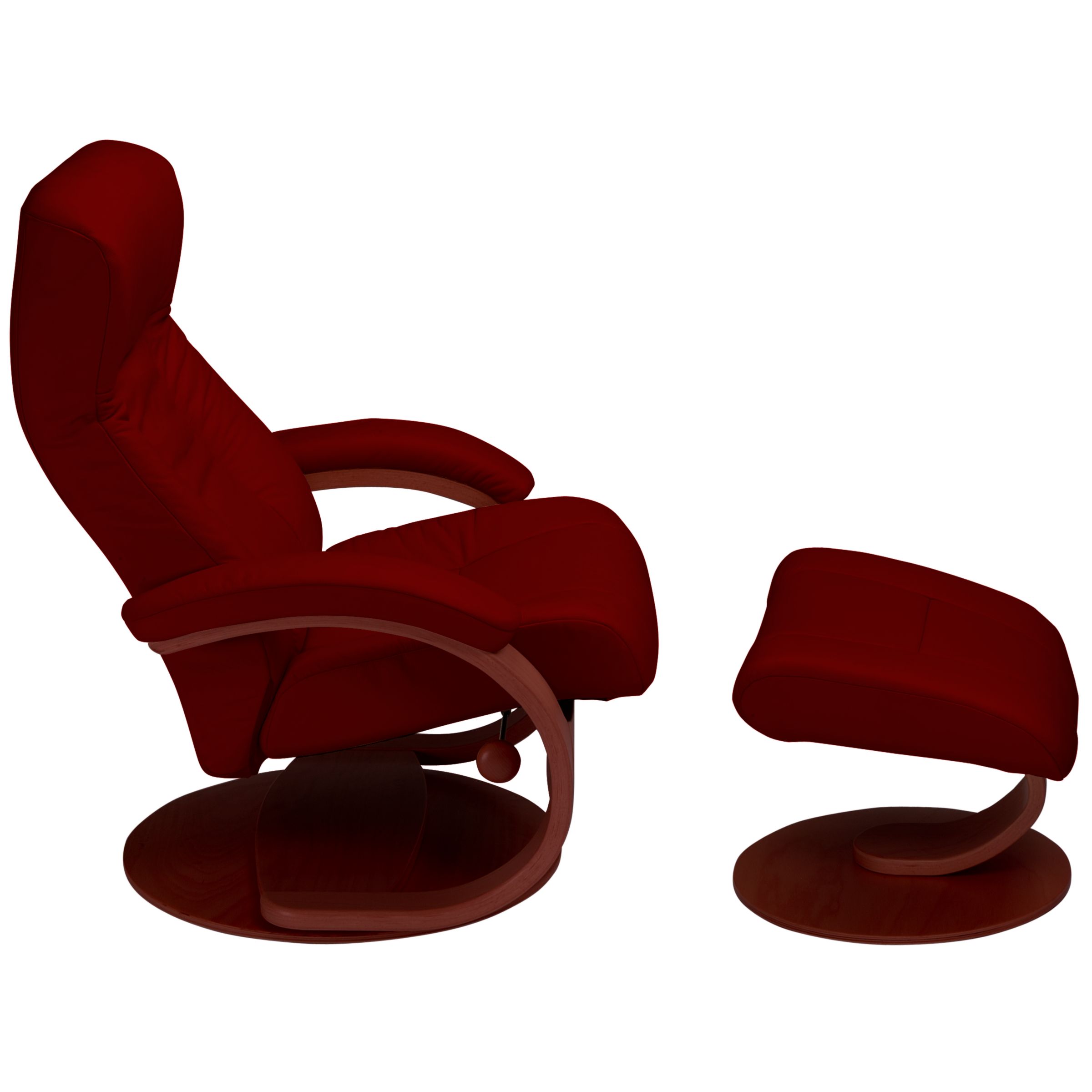 Unbranded Gemini Recliner and Footstool- Cranberry