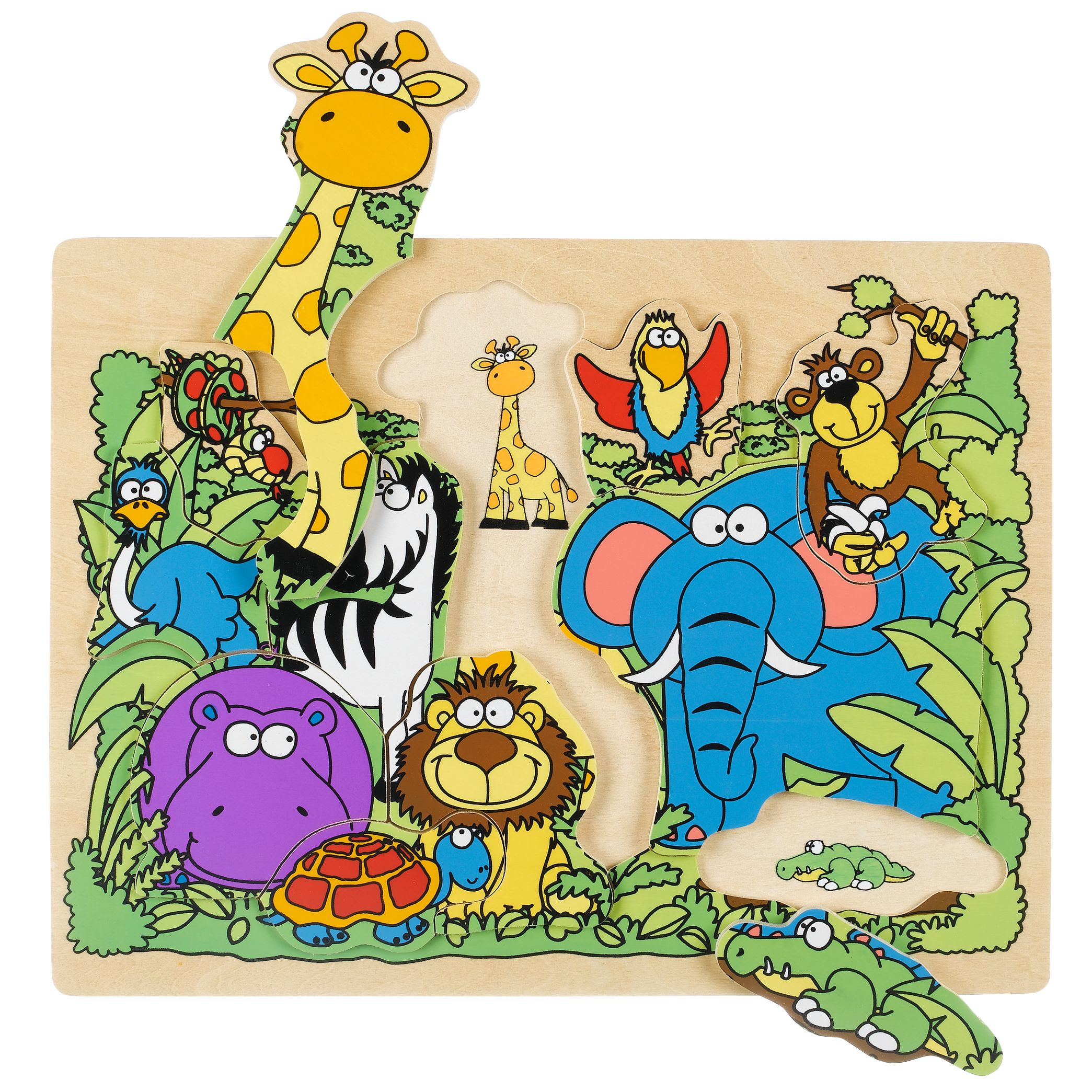 John Lewis Wooden Jungle Puzzle, Large