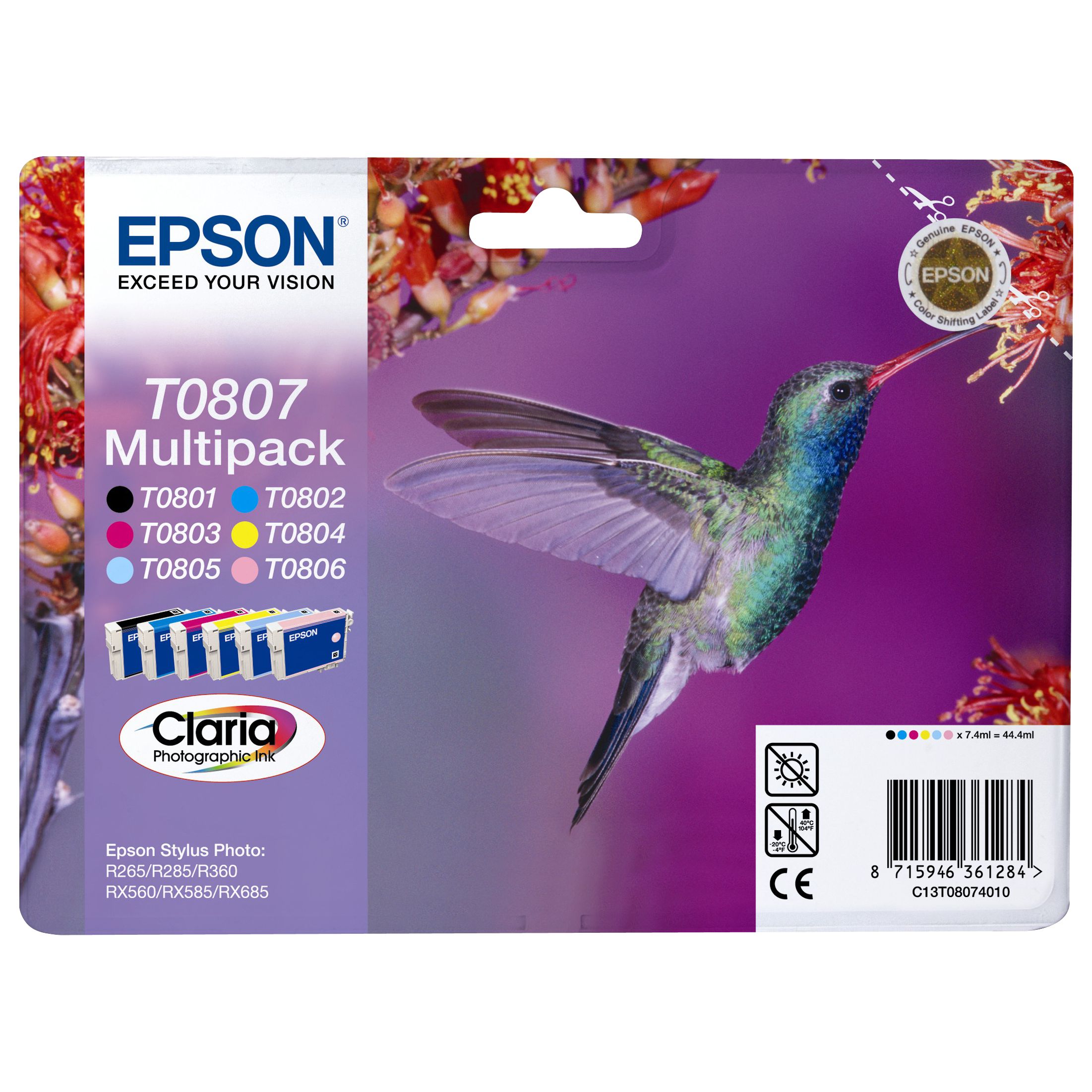 Epson Inkjet Cartridge Multipack, T080740