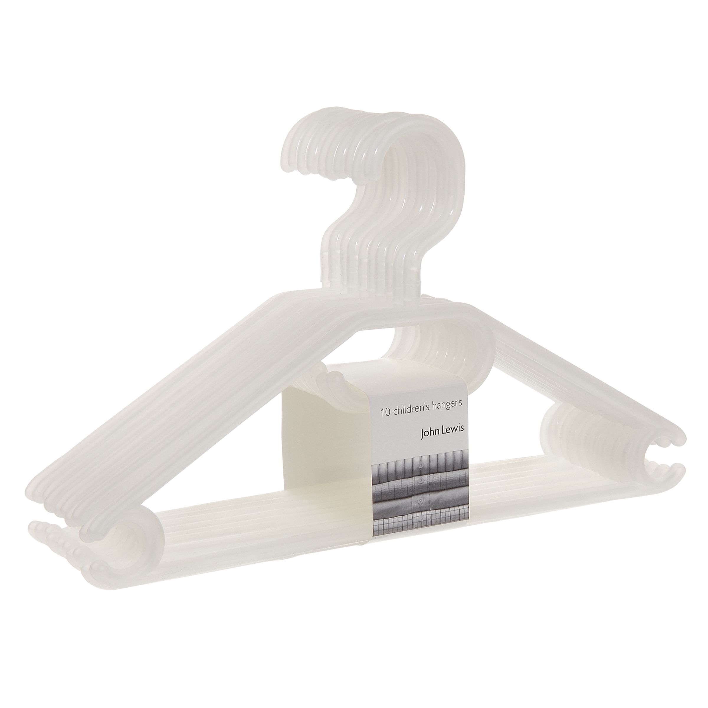 John Lewis Children` Plastic Hangers, Pack of 10