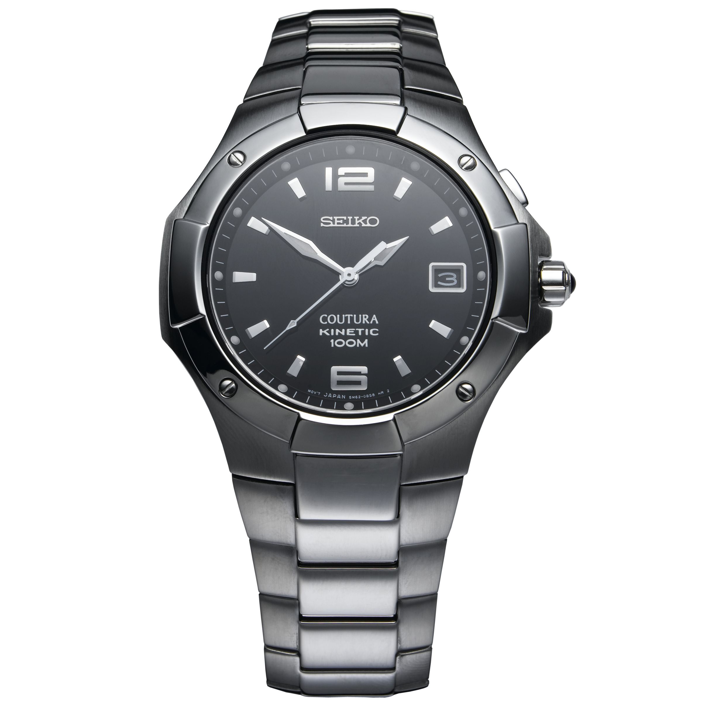 Seiko Coutura SKA365P1 Kinetic Stainless Steel Men's Watch
