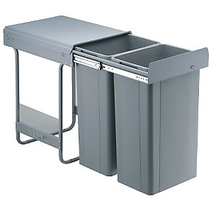 Unbranded Kes Large Capacity Recycling Kitchen Bin, 2 x 26L