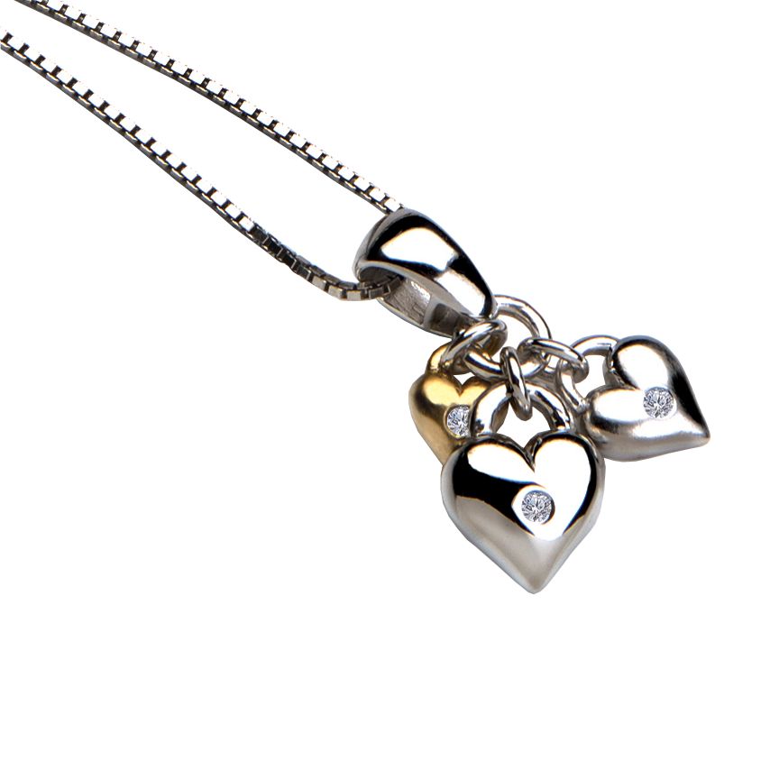 Valentine Three Heart Pendant, DP116