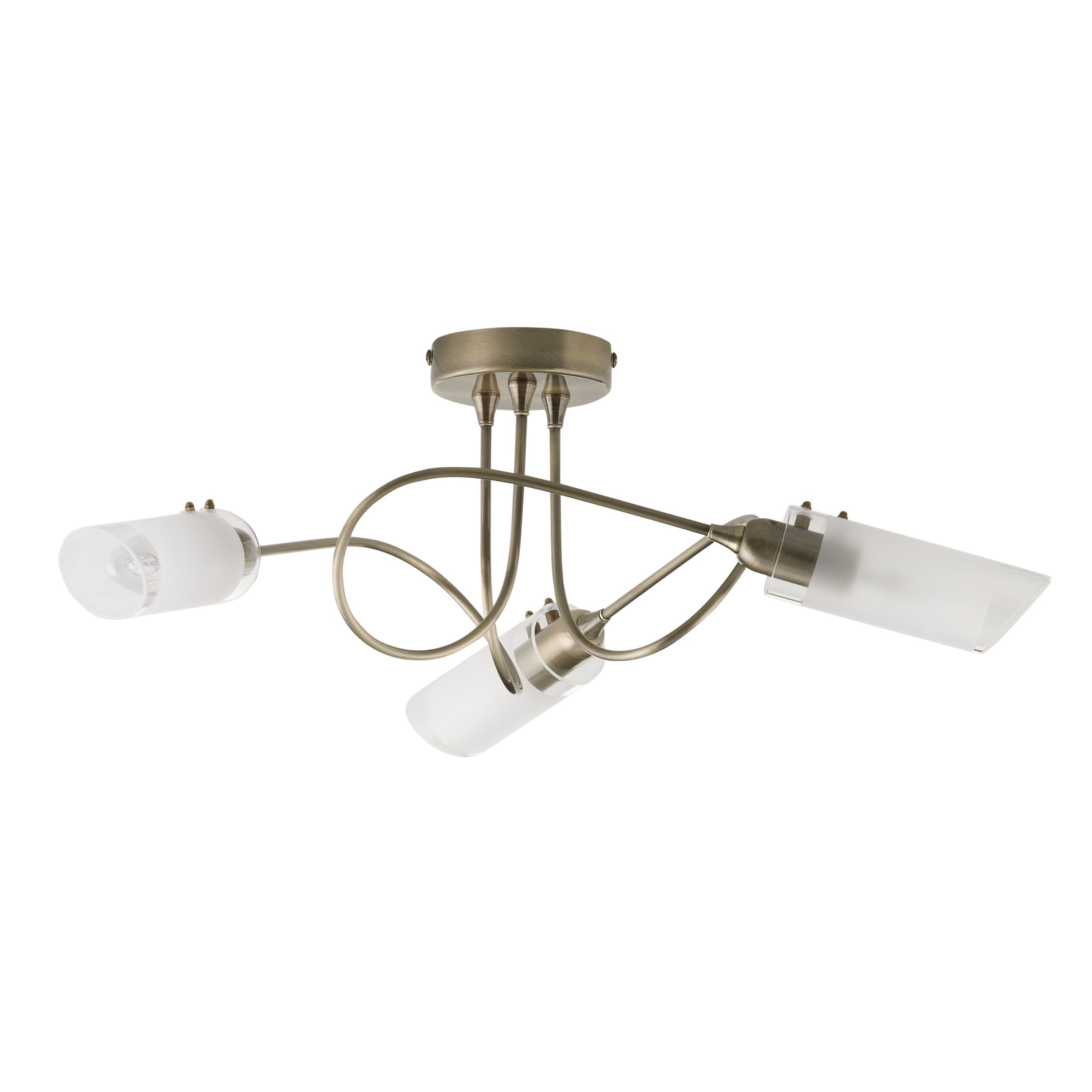 Limbo Ceiling Light, 3 Arm, Antiqued