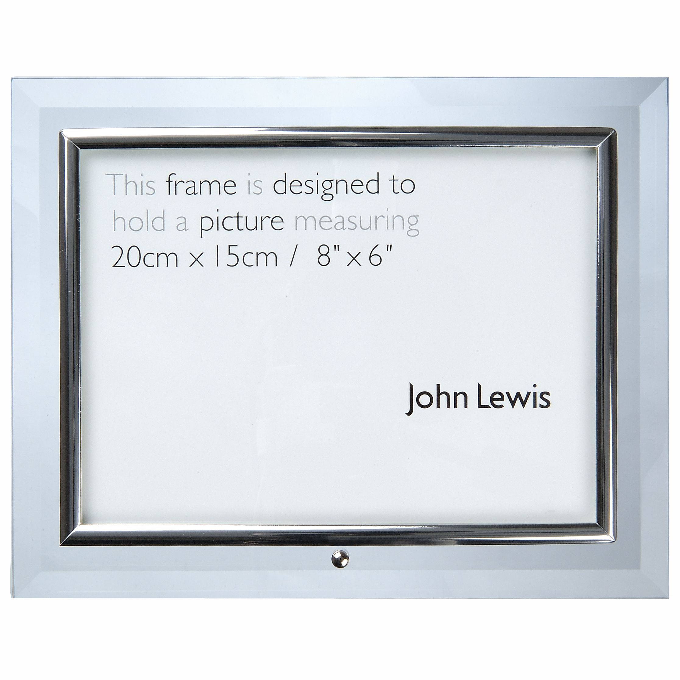 Glass Photo Frame, Landscape, 6 x 8 (10 x 15cm)