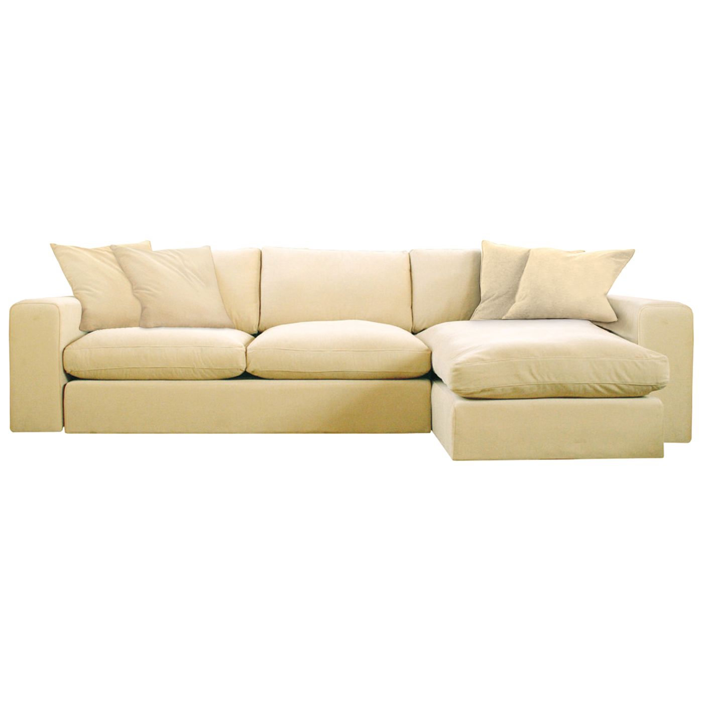 John Lewis Valencia Chaise and Sofa Unit, Mink
