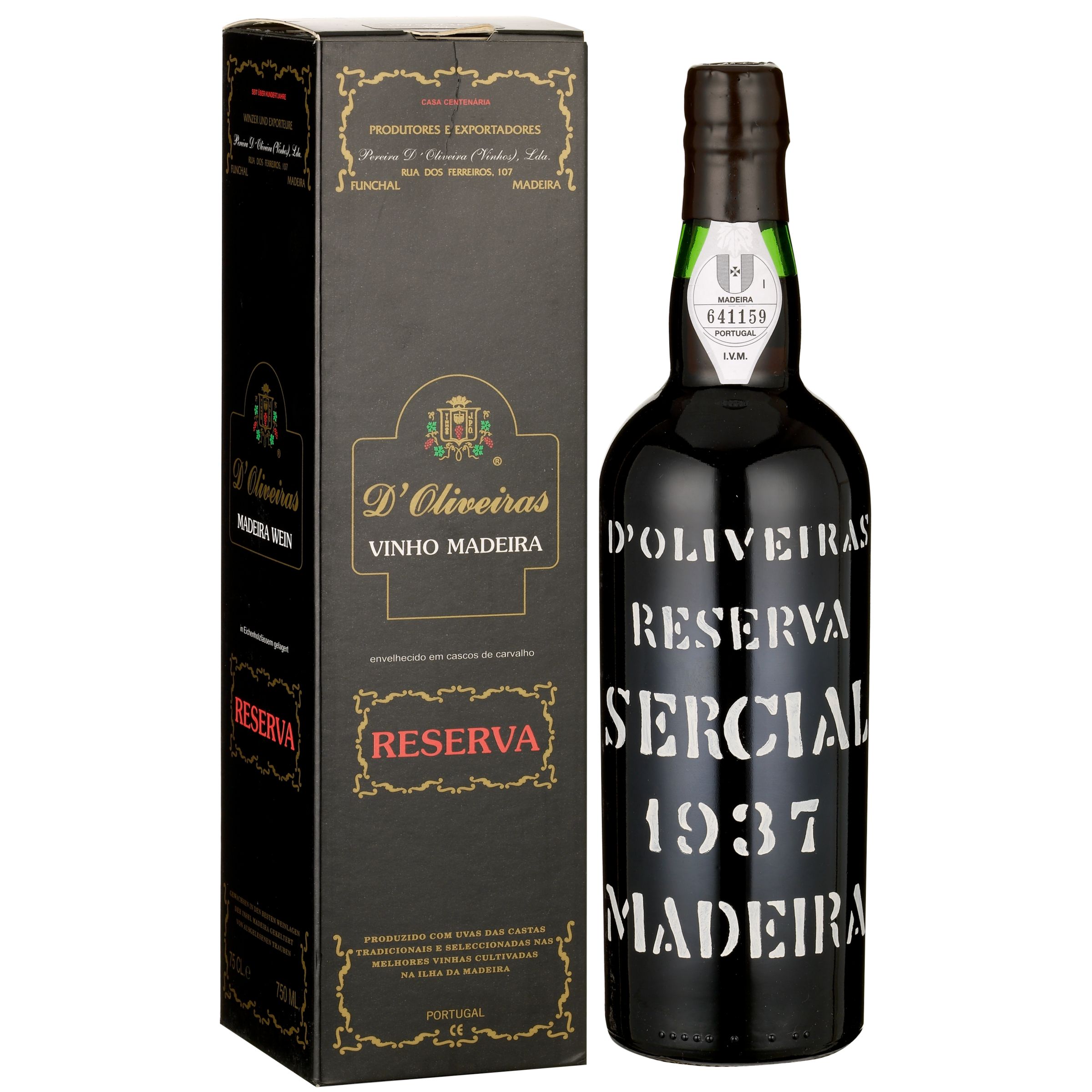 D'Oliveiras Reserva 1937 Sercial Madeira at John Lewis