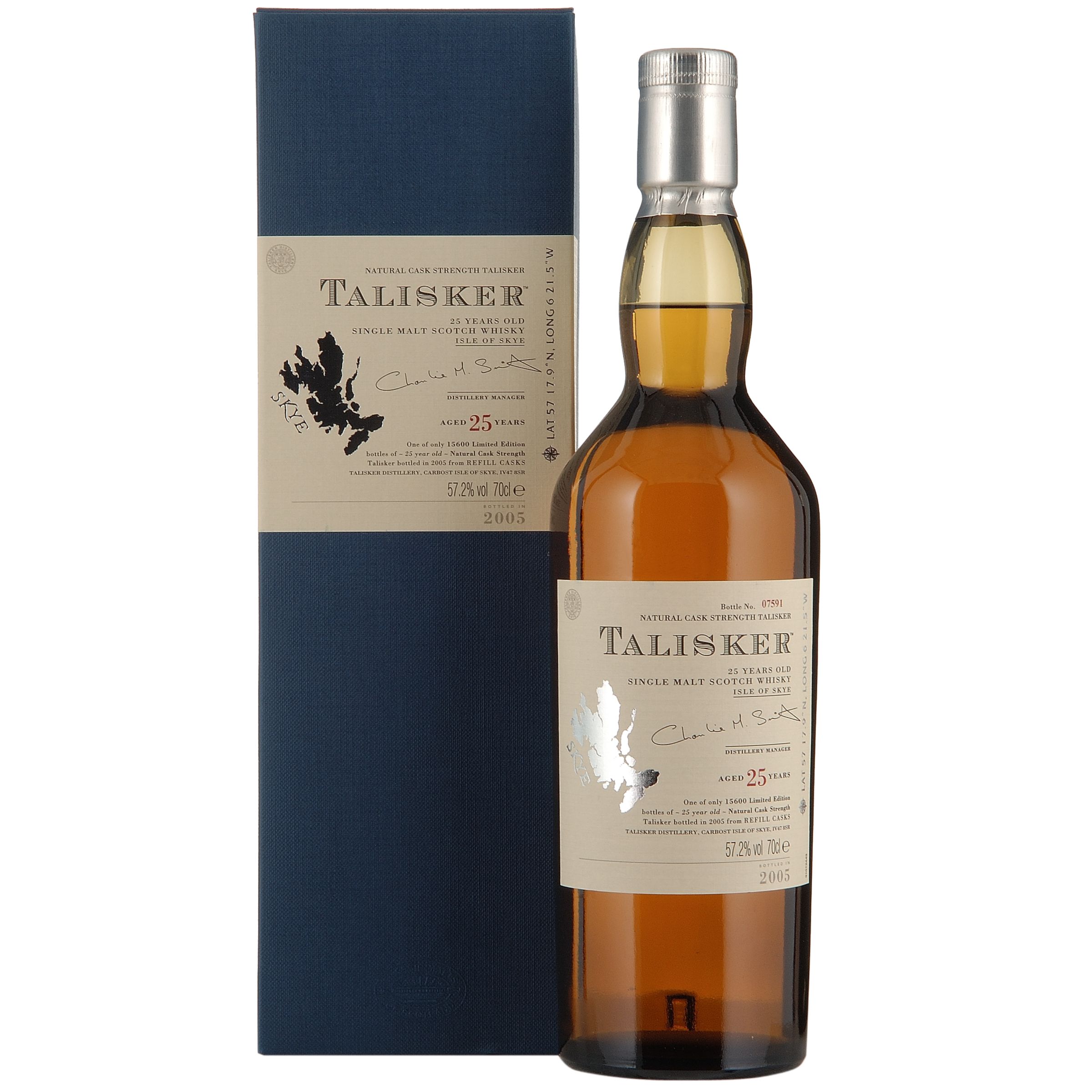 Talisker 25-Year-Old Malt Whisky Single Bottle