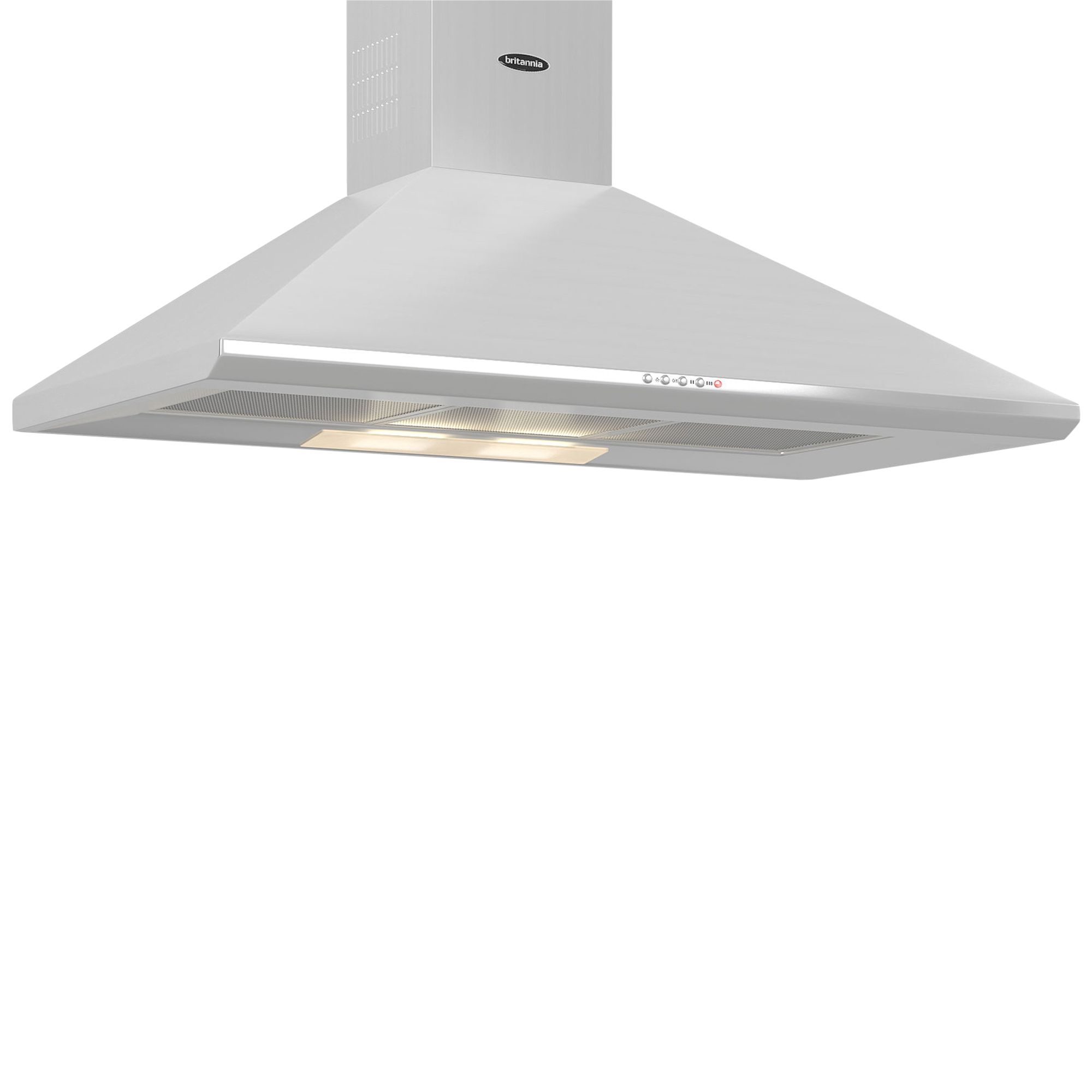 Britannia K240-90-S Chimney Cooker Hood, Stainless Steel at John Lewis