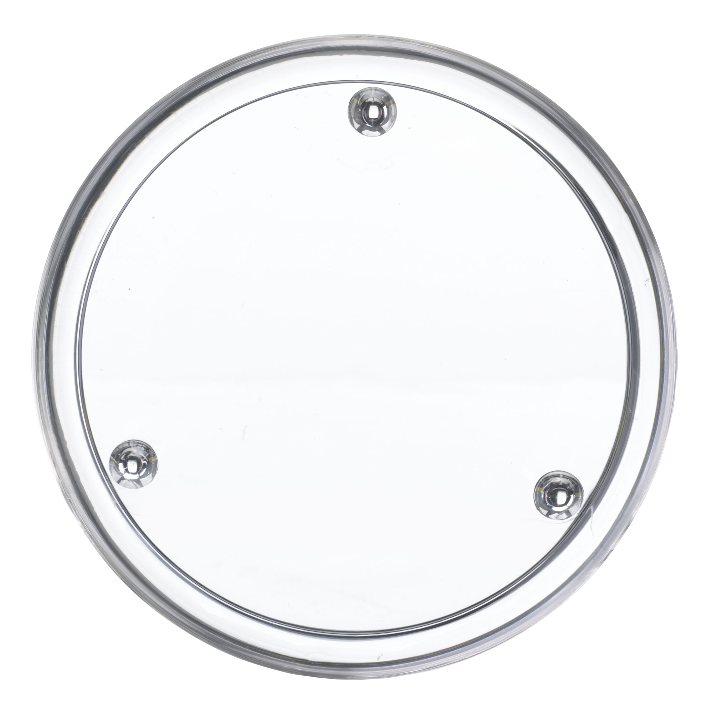 Clear Glass Candle Plate, 18cm