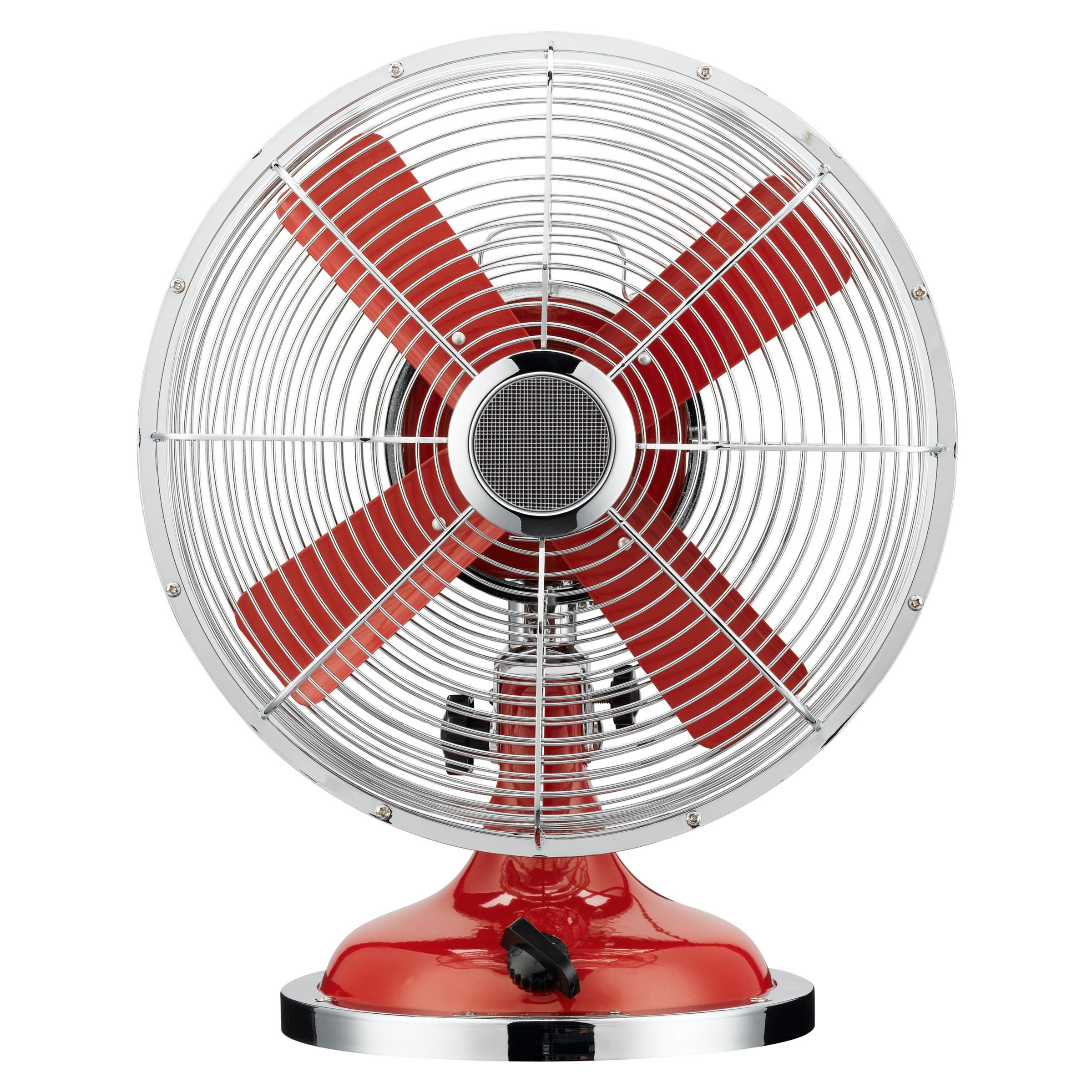 John Lewis Desk Fan Red