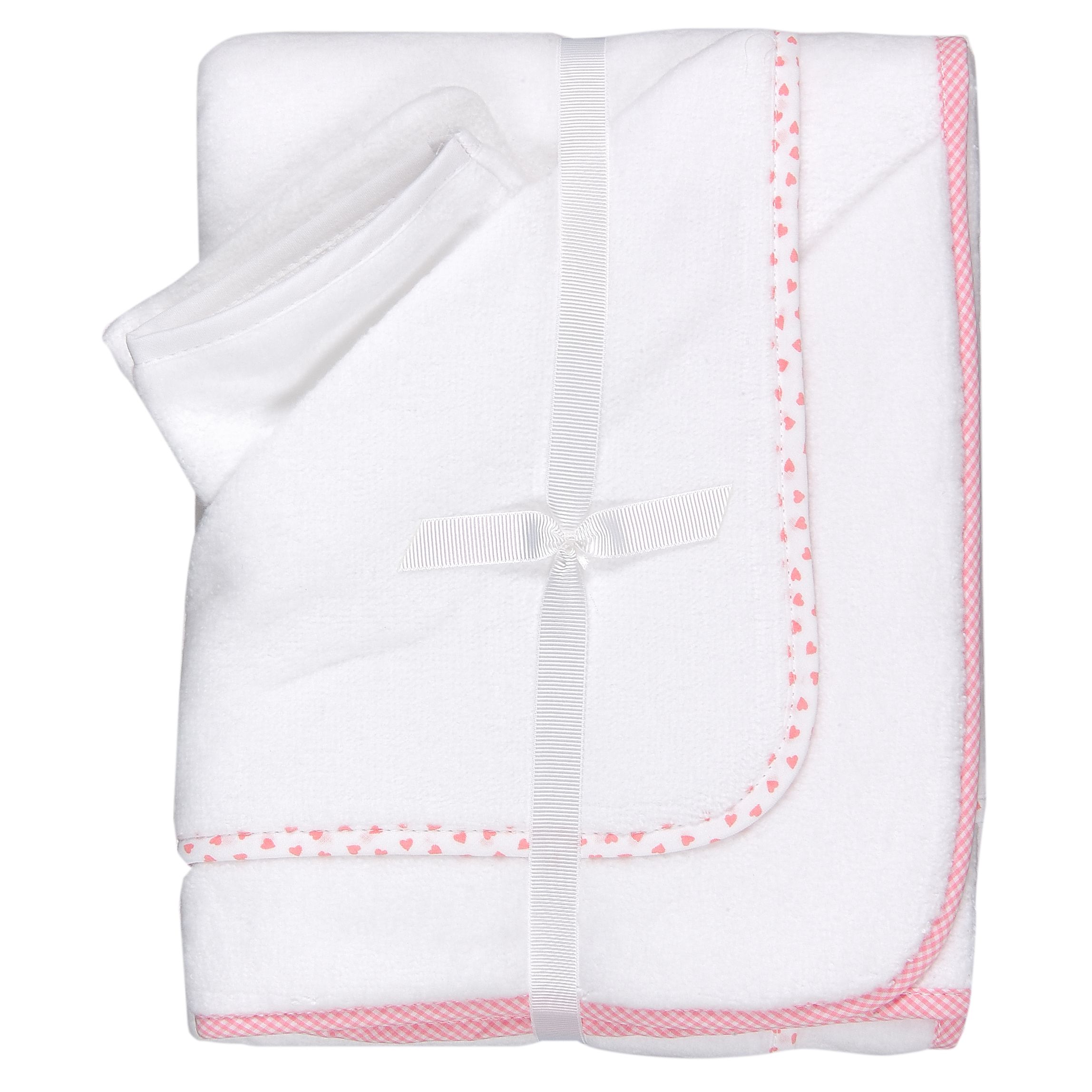 John Lewis Cuddlerobes, Pack of 2, White and Pink