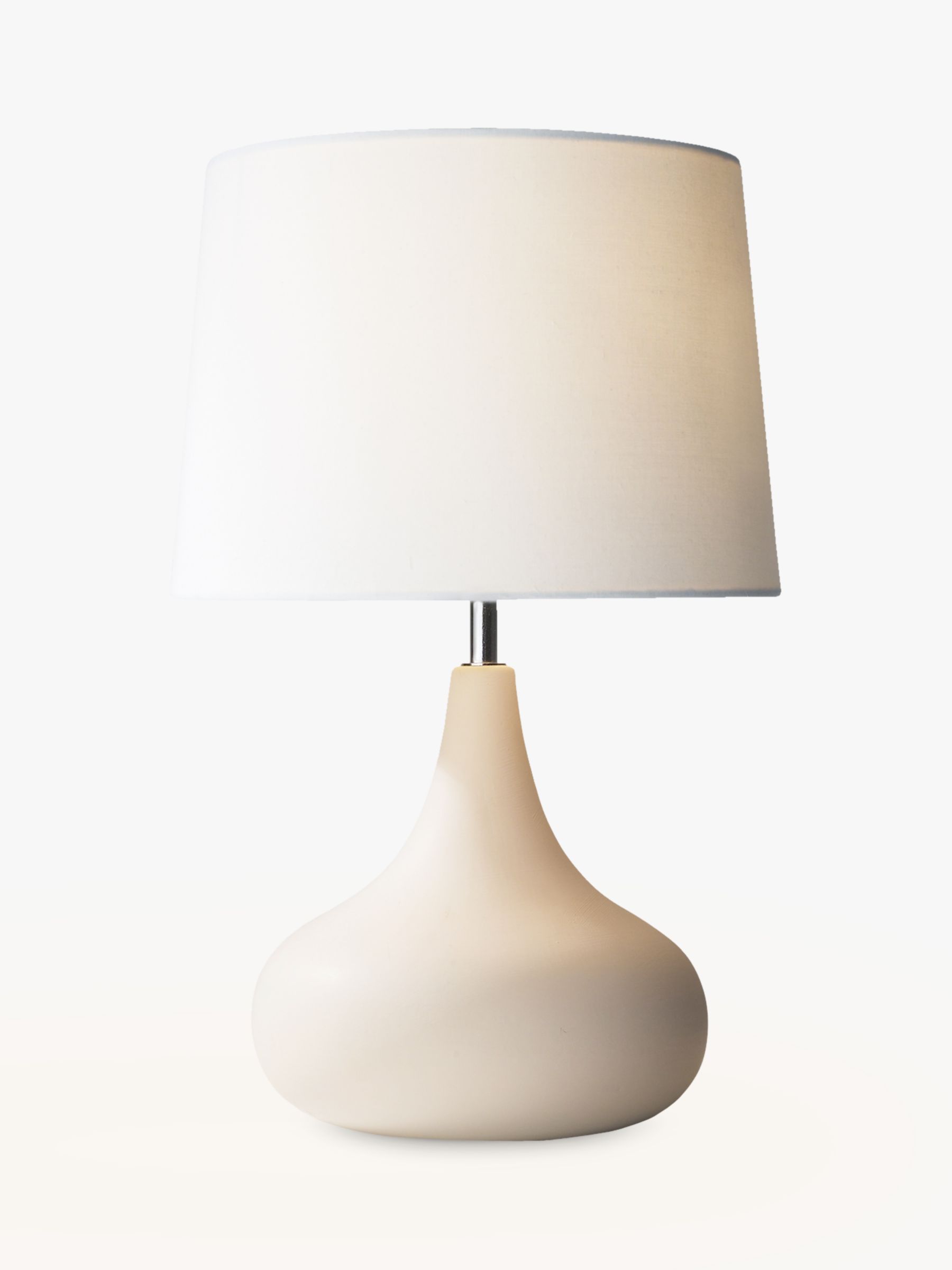 John Lewis Laura Touch Lamp, Putty