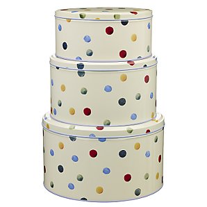 emma bridgewater Polka Dot, Set of 3 Cake Tins