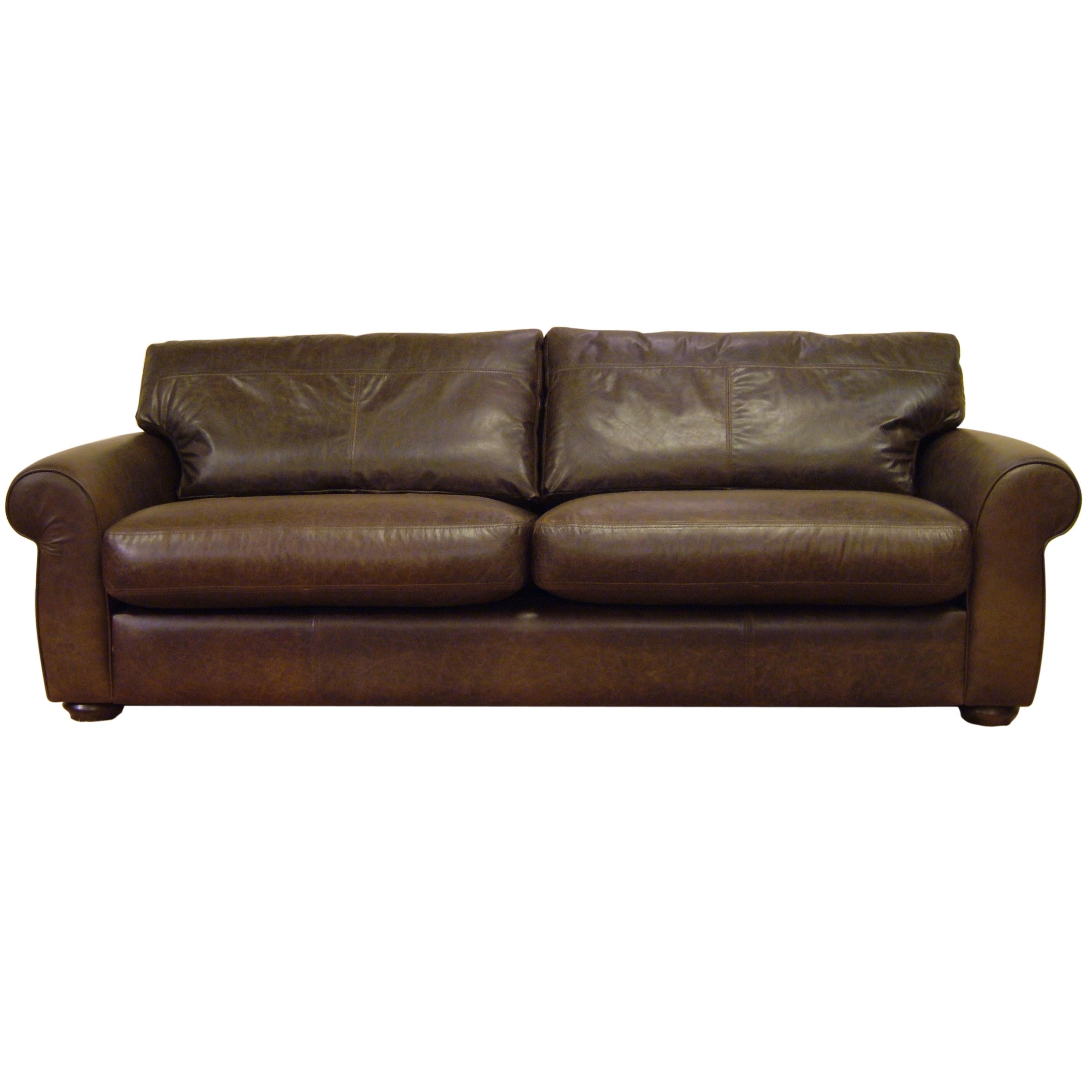 John Lewis Madison Large Cushion Leather Sofa at John Lewis