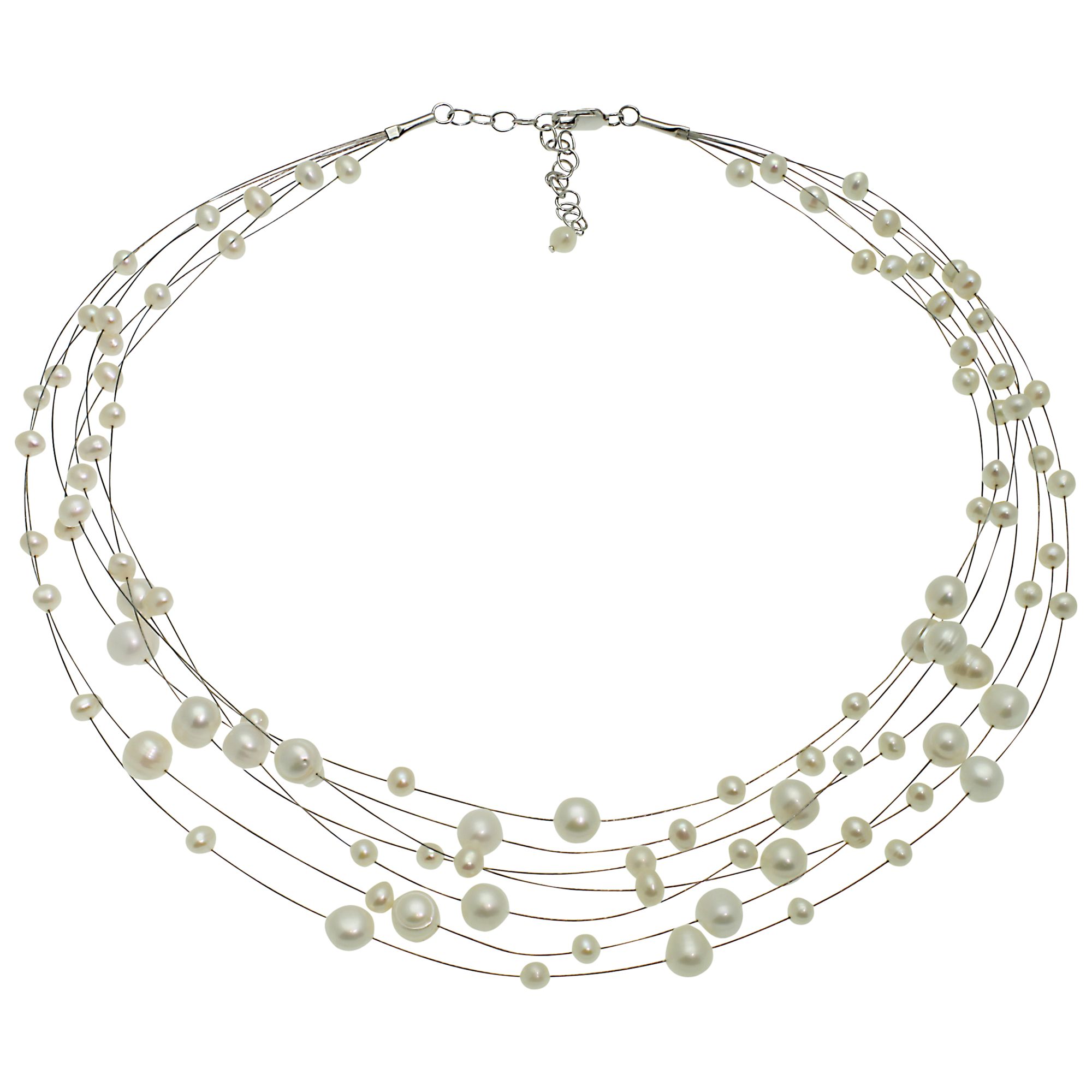 Lido Multi-Strand Freshwater Pearl Necklace, Cream