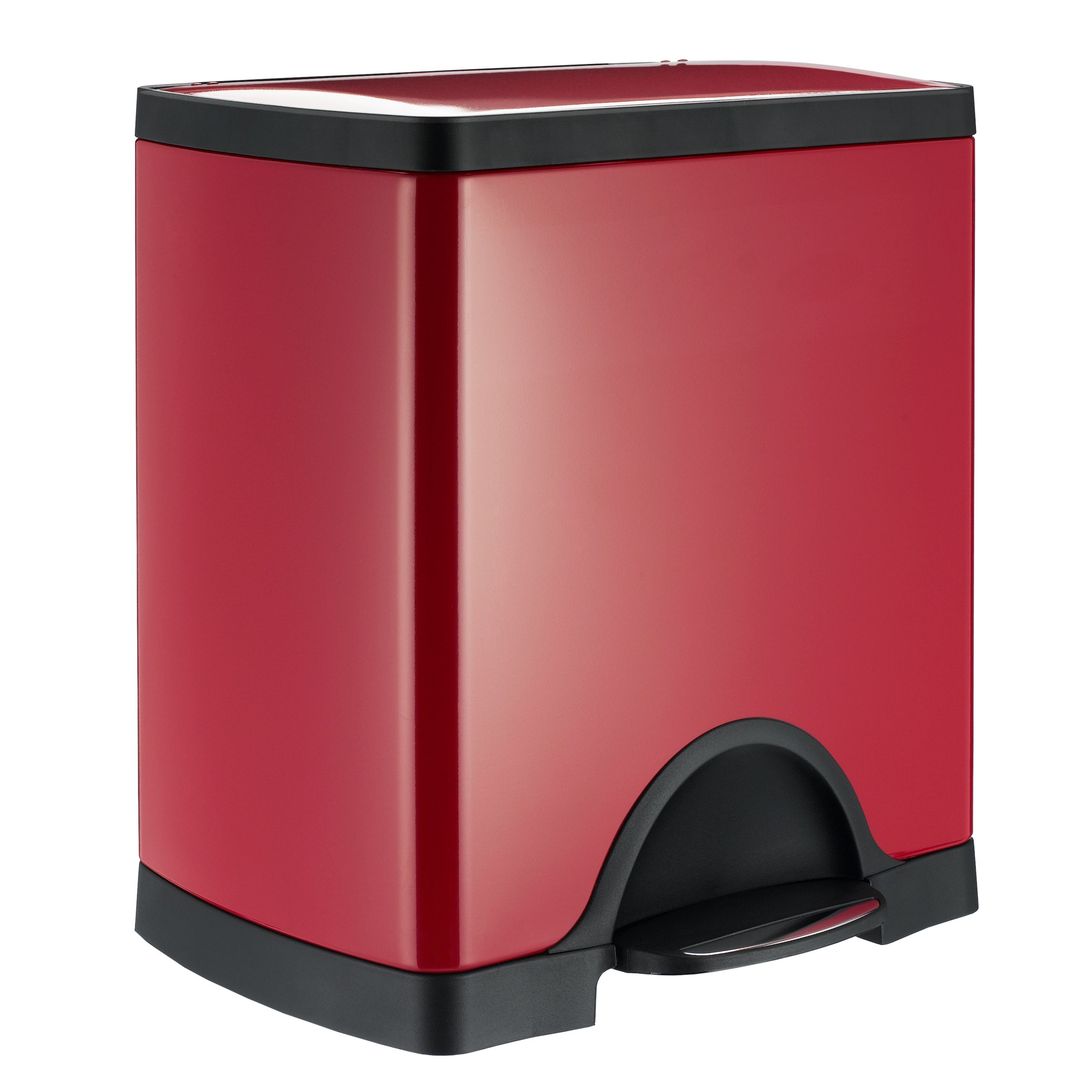 Simplehuman Rectangular Pedal Bin, 25L, Red