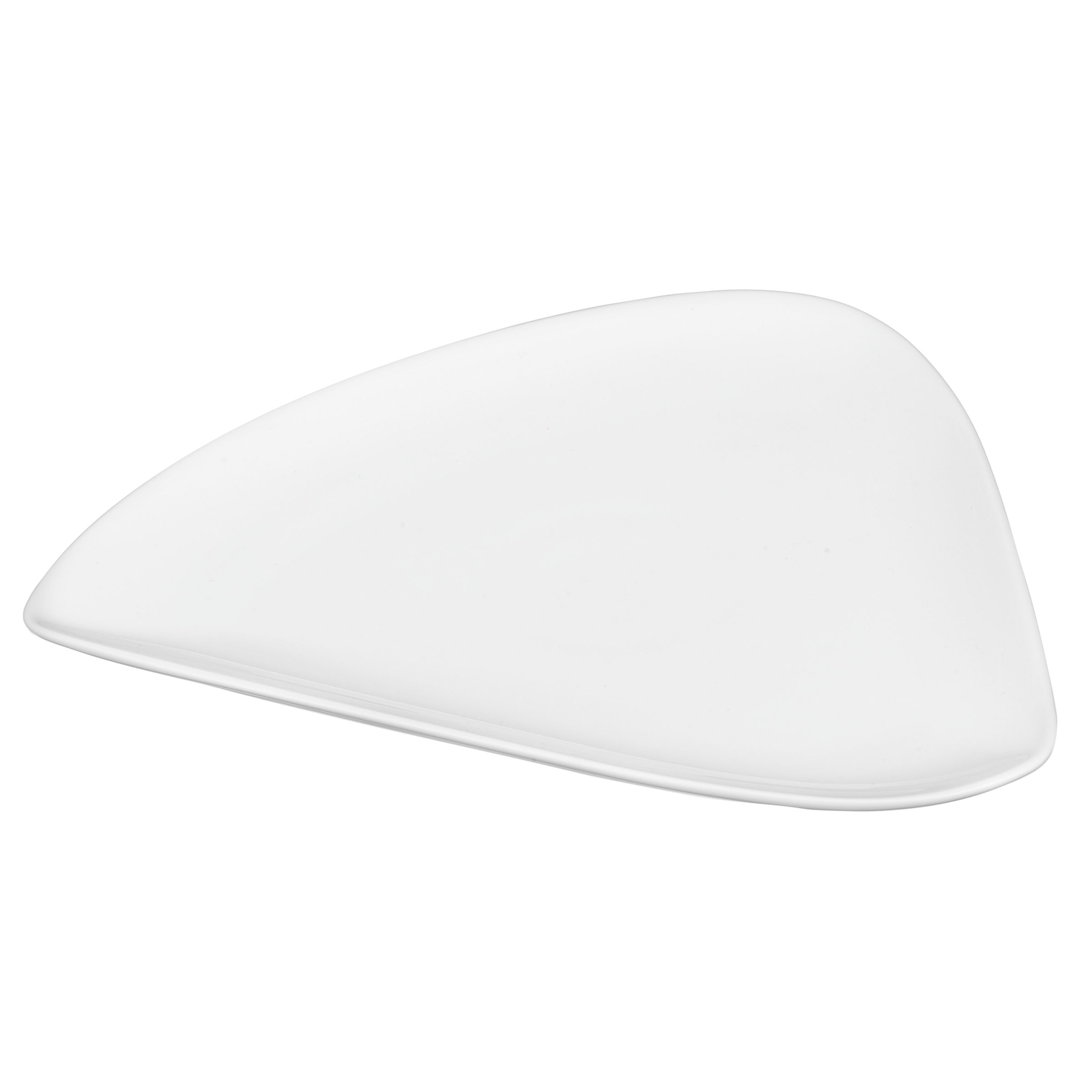 Denby White Serve Large Triangular Plate, 32cm