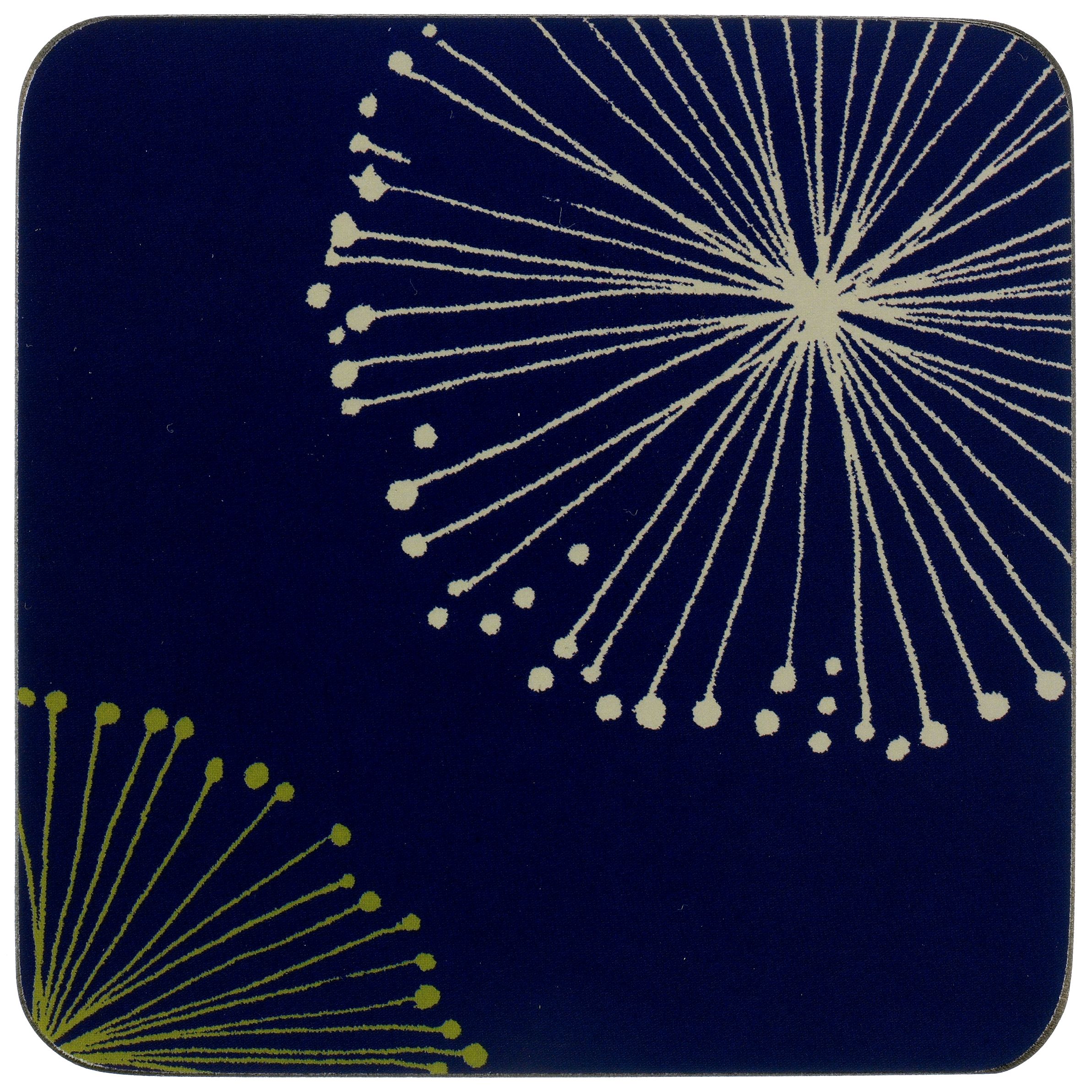 John Lewis Dandelion Coasters Indigo Set of 4