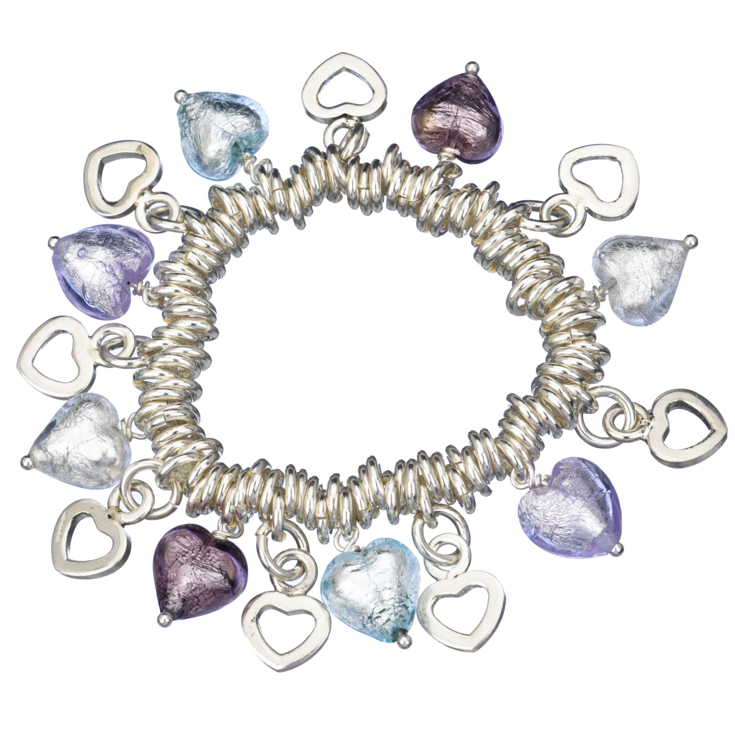Martick Jewellery Murano Hearts Multiple Charm Bracelet, MJ217MG