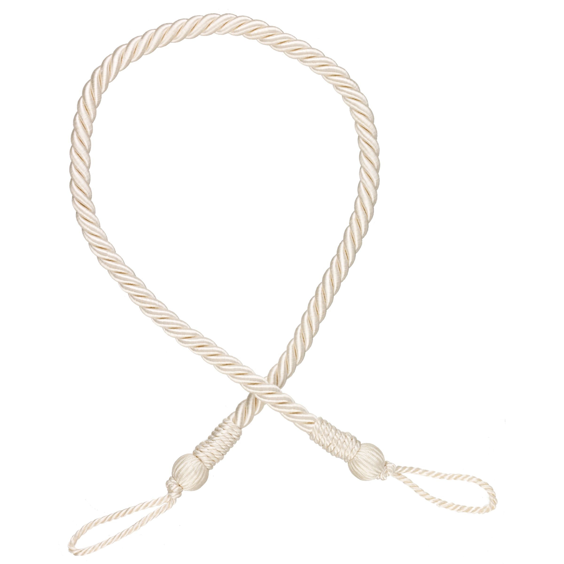 John Lewis Rope Tie Back, Ivory