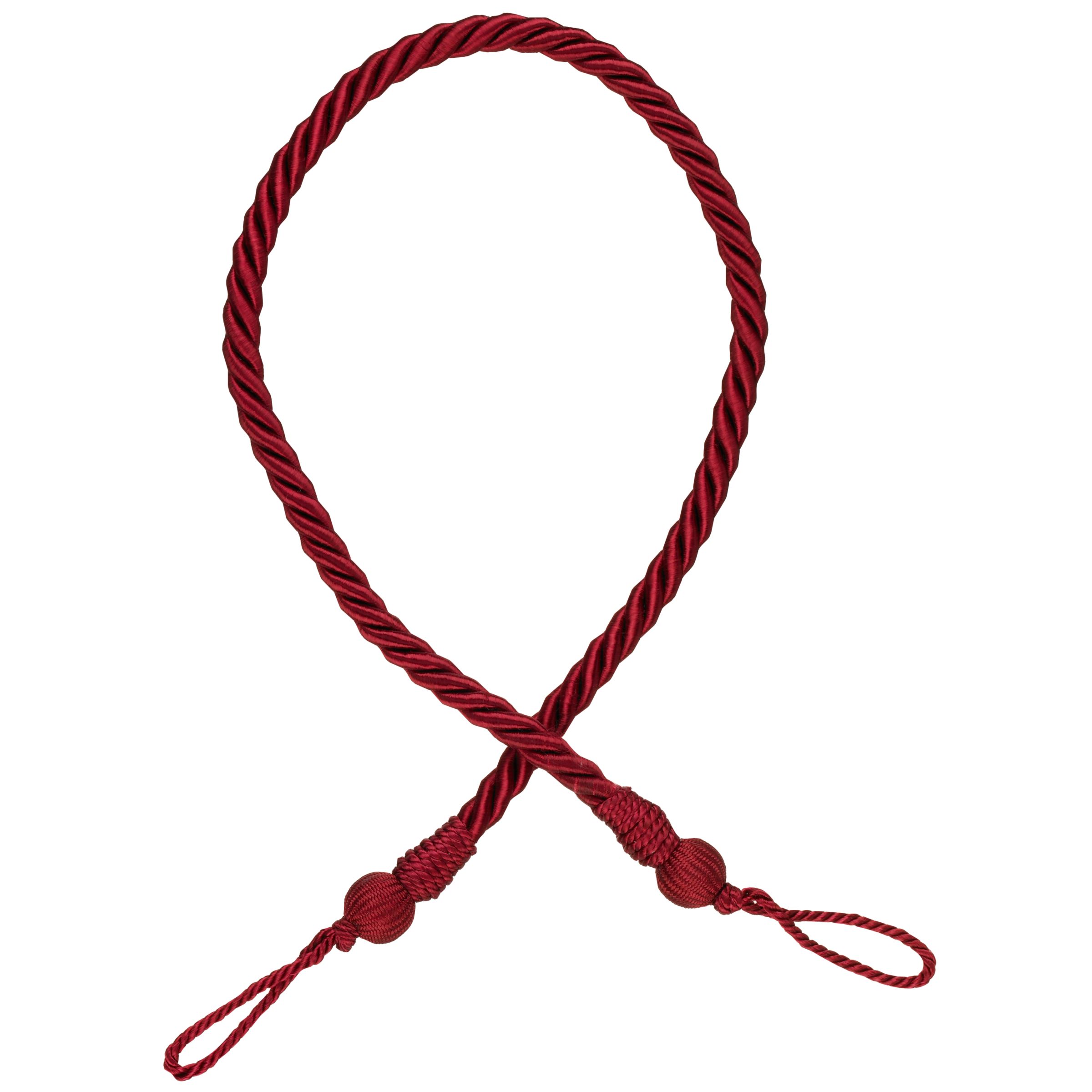 Unbranded Rope Tie Back- Burgundy